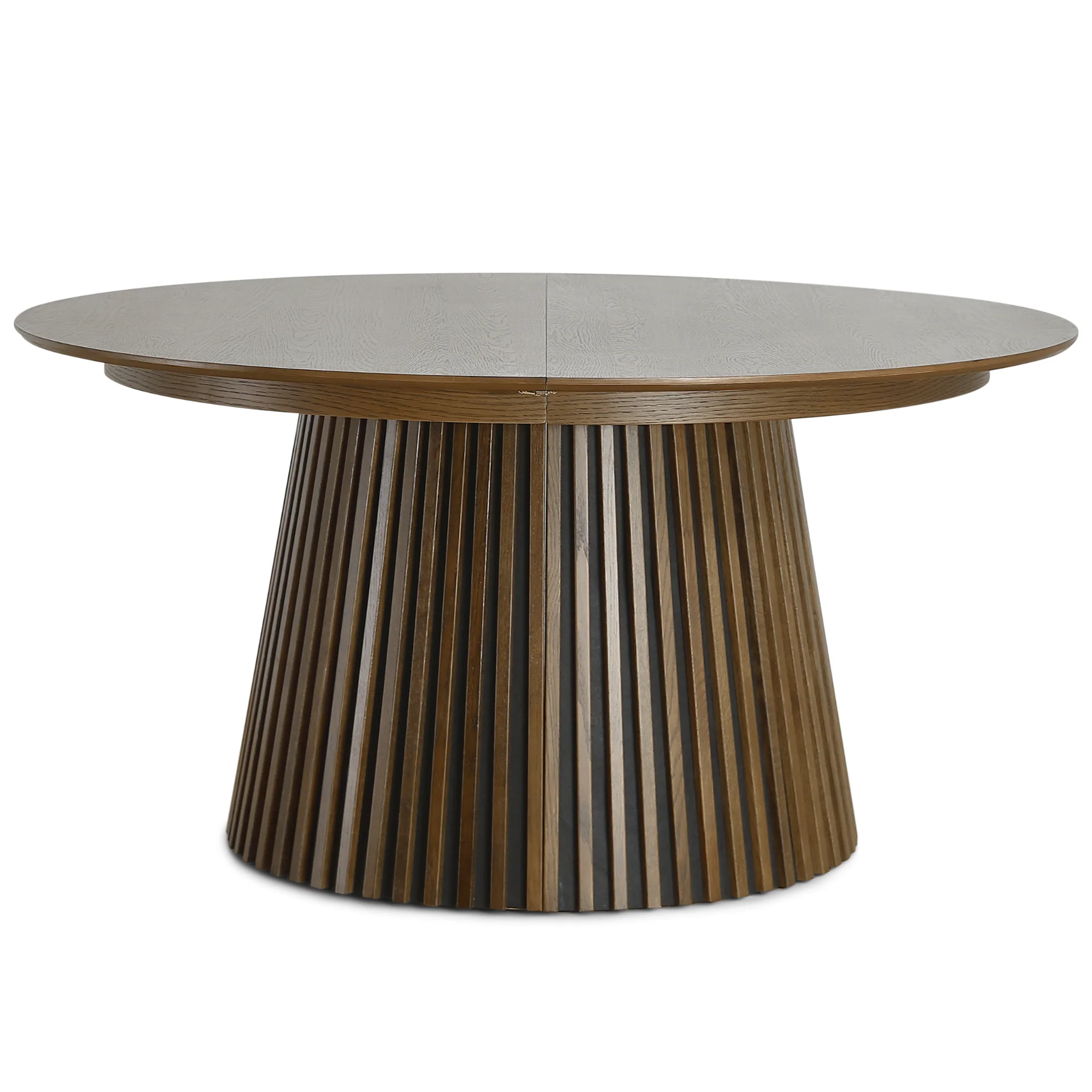 Lewis - Rundt lamellbord i rökt ekfanér med utdragsfunktion 150/190/230 cm - 2 tilläggsskivor ingår - Image 4