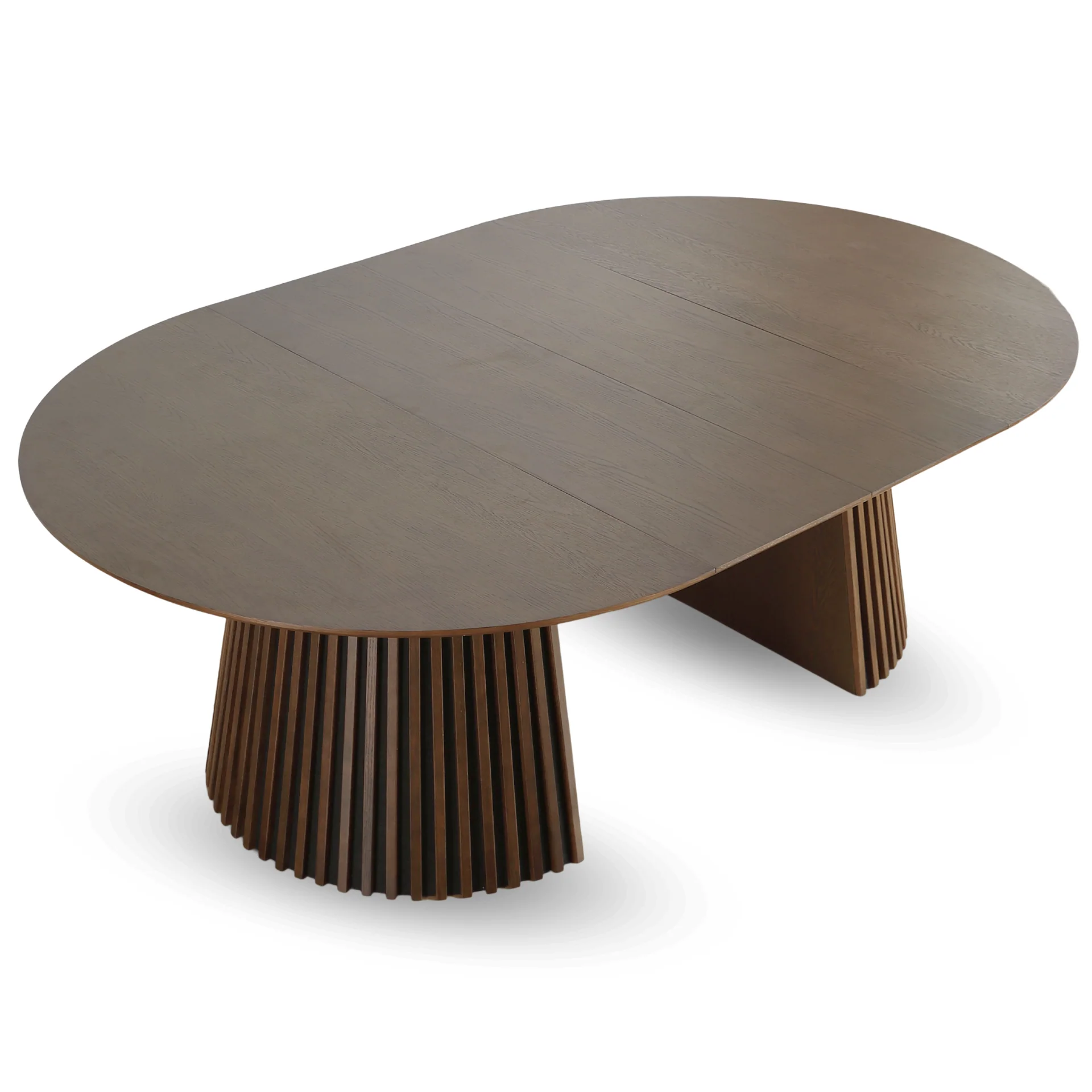 Lewis - Rundt lamellbord i rökt ekfanér med utdragsfunktion 150/190/230 cm - 2 tilläggsskivor ingår - Image 5