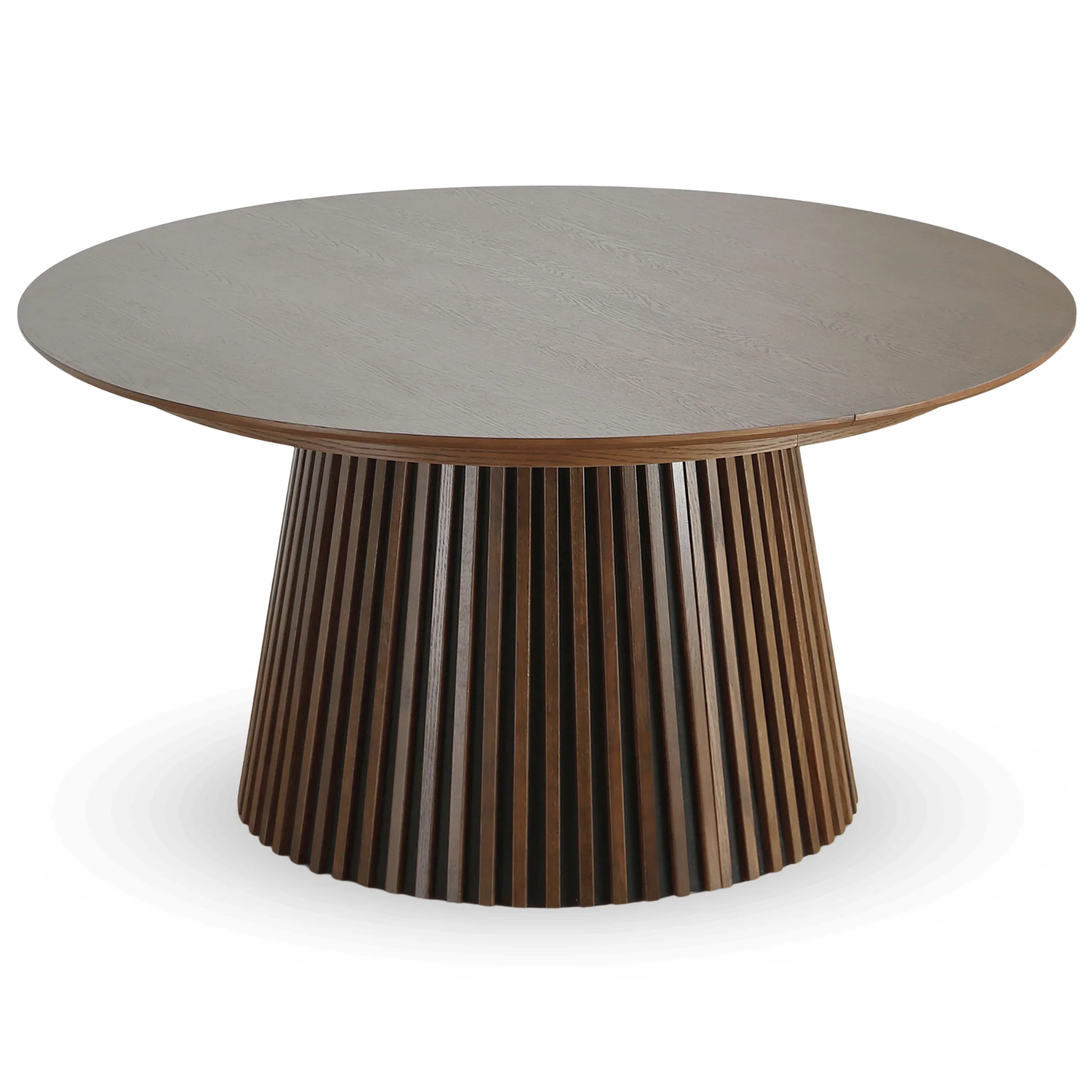 Lewis - Rundt lamellbord i rökt ekfanér med utdragsfunktion 150/190/230 cm - 2 tilläggsskivor ingår - Image 7
