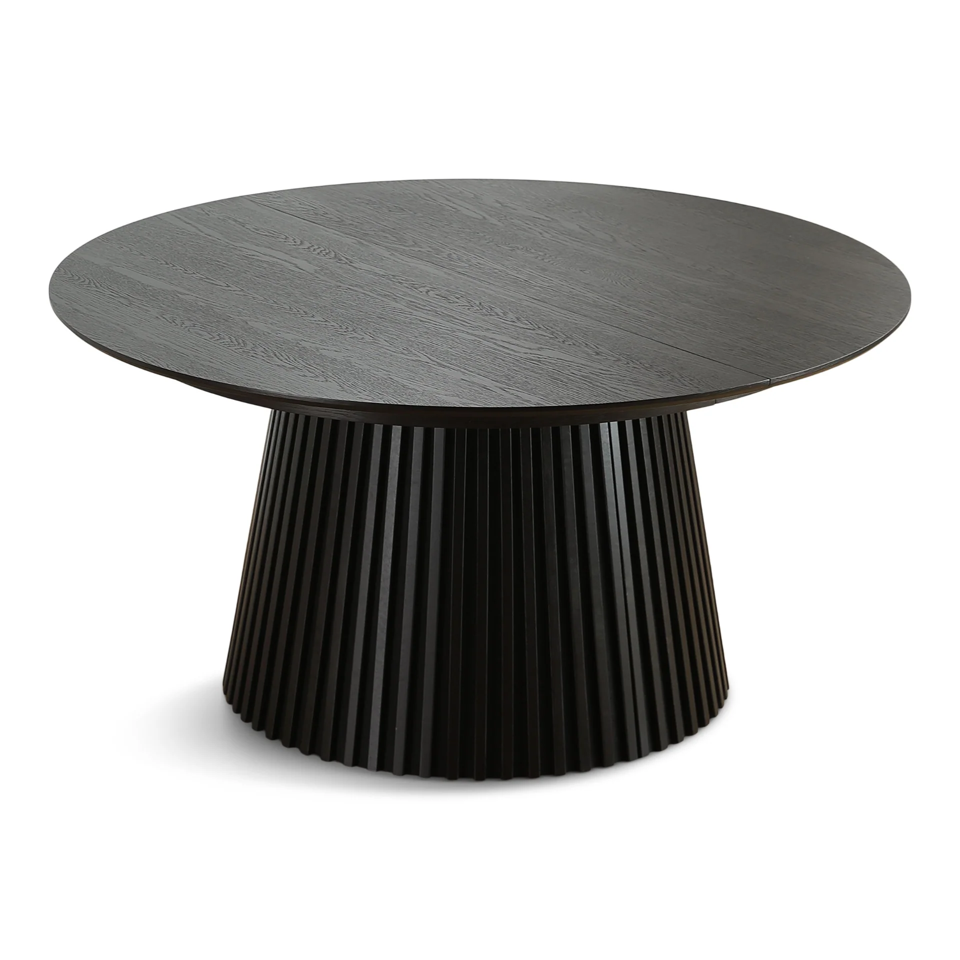 Lewis - Rundt lamellbord i svart ekfaner med utdrag 150/190/230 cm - 2 tilläggsskivor ingår. - Image 6
