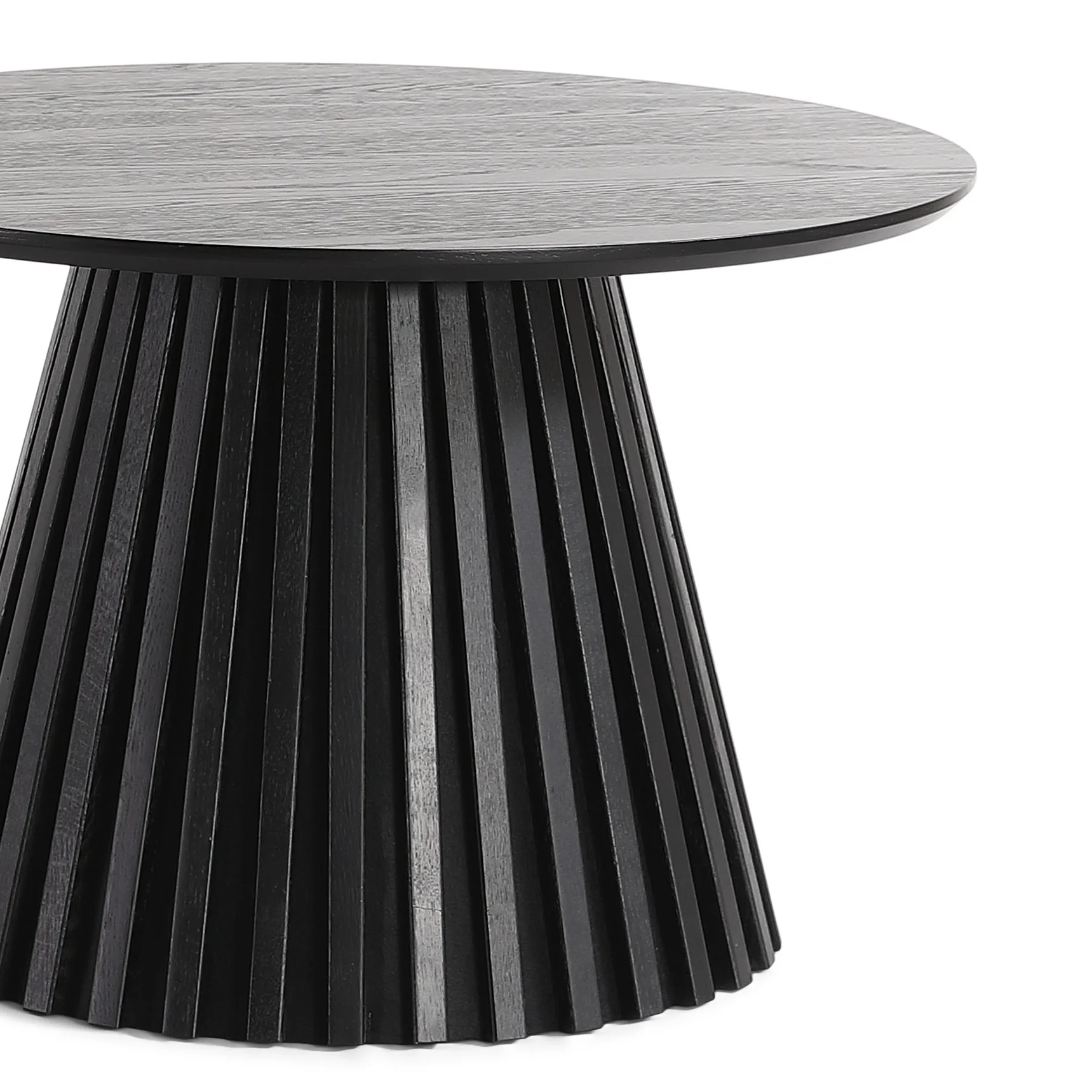 Lewis lamell soffbord i svart ek-look Ø70 cm - Image 4
