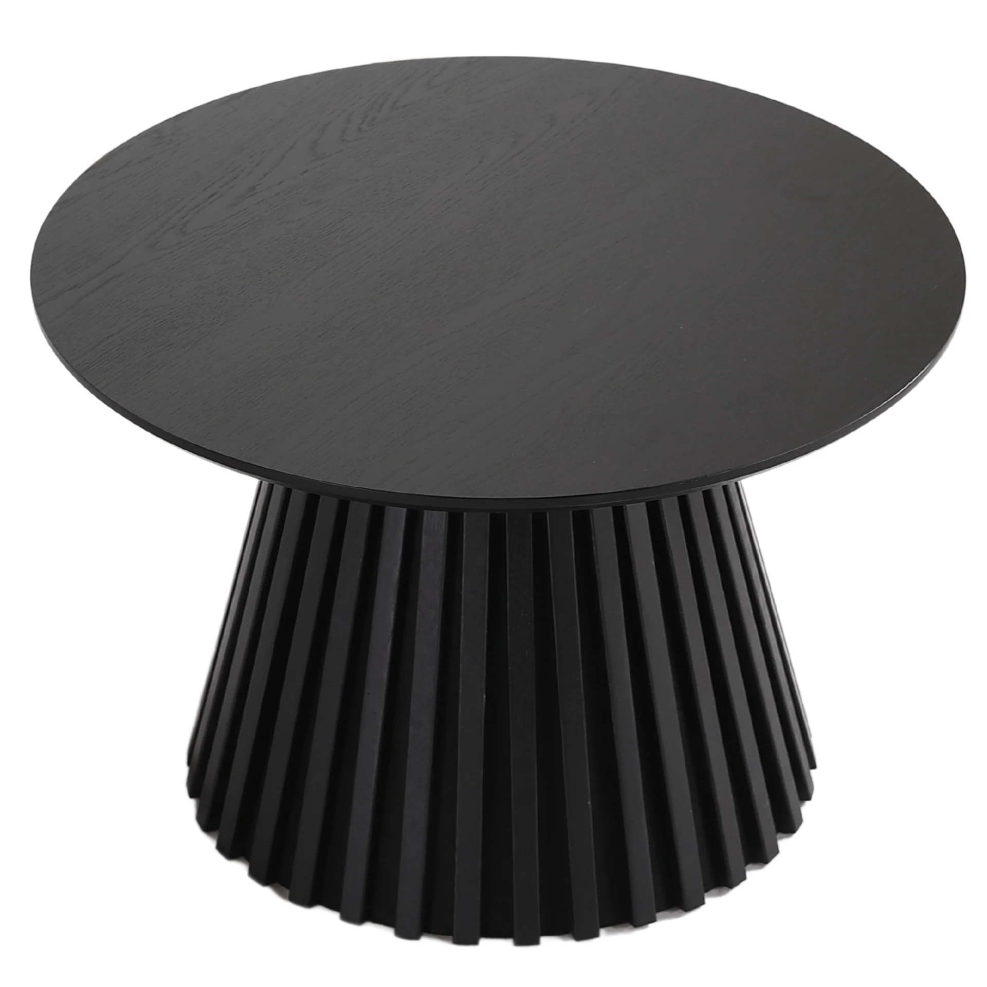Lewis lamell soffbord i svart ek-look Ø70 cm - Image 5