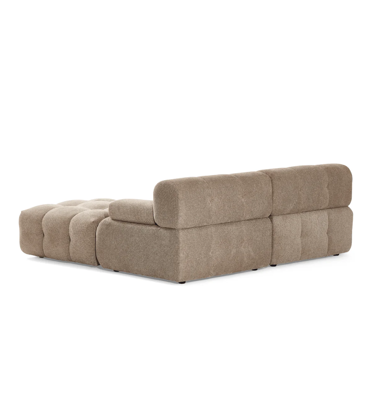 Lilie - modulsoffa i sandfärg med 2 moduler och höger- eller vänstervänd schäslong - L: 190 x D: 190 x H: 64 cm - Image 10