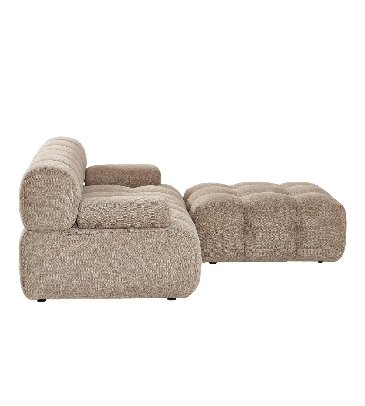 Lilie - modulsoffa i sandfärg med 2 moduler och höger- eller vänstervänd schäslong - L: 190 x D: 190 x H: 64 cm - Image 7