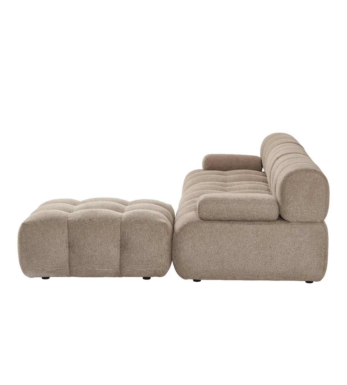 Lilie - modulsoffa i sandfärg med 3 moduler och höger- eller vänstervänd schäslong - L: 285 x D: 190 x H: 64 cm - Image 10