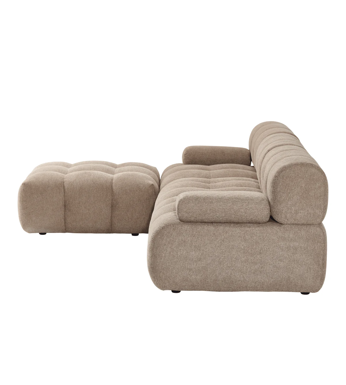 Lilie - modulsoffa i sandfärg med 3 moduler och höger- eller vänstervänd schäslong - L: 285 x D: 190 x H: 64 cm - Image 11