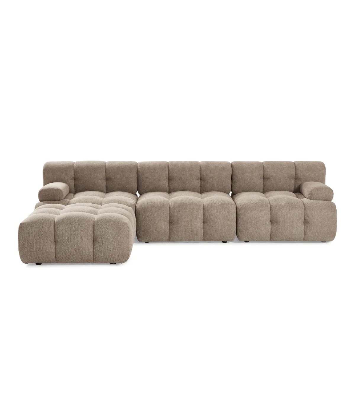 Lilie - modulsoffa i sandfärg med 3 moduler och höger- eller vänstervänd schäslong - L: 285 x D: 190 x H: 64 cm - Image 7