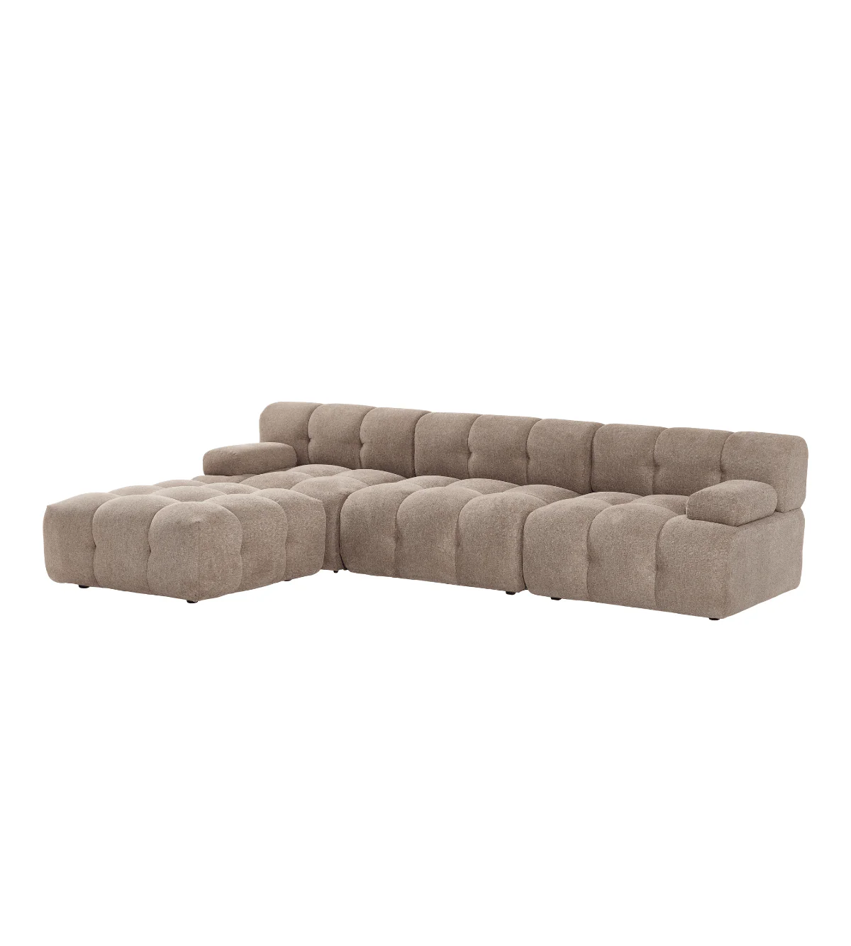 Lilie - modulsoffa i sandfärg med 3 moduler och höger- eller vänstervänd schäslong - L: 285 x D: 190 x H: 64 cm - Image 8