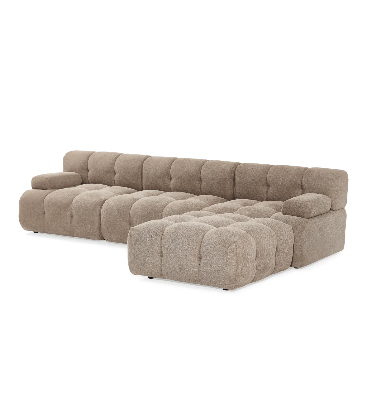 Lilie - modulsoffa i sandfärg med 3 moduler och höger- eller vänstervänd schäslong - L: 285 x D: 190 x H: 64 cm - Image 9