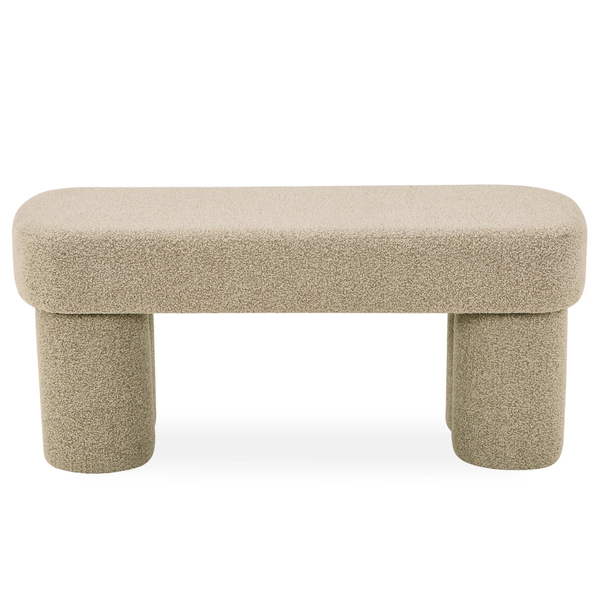 Linea bänk beige Boucle 100x42x44 cm