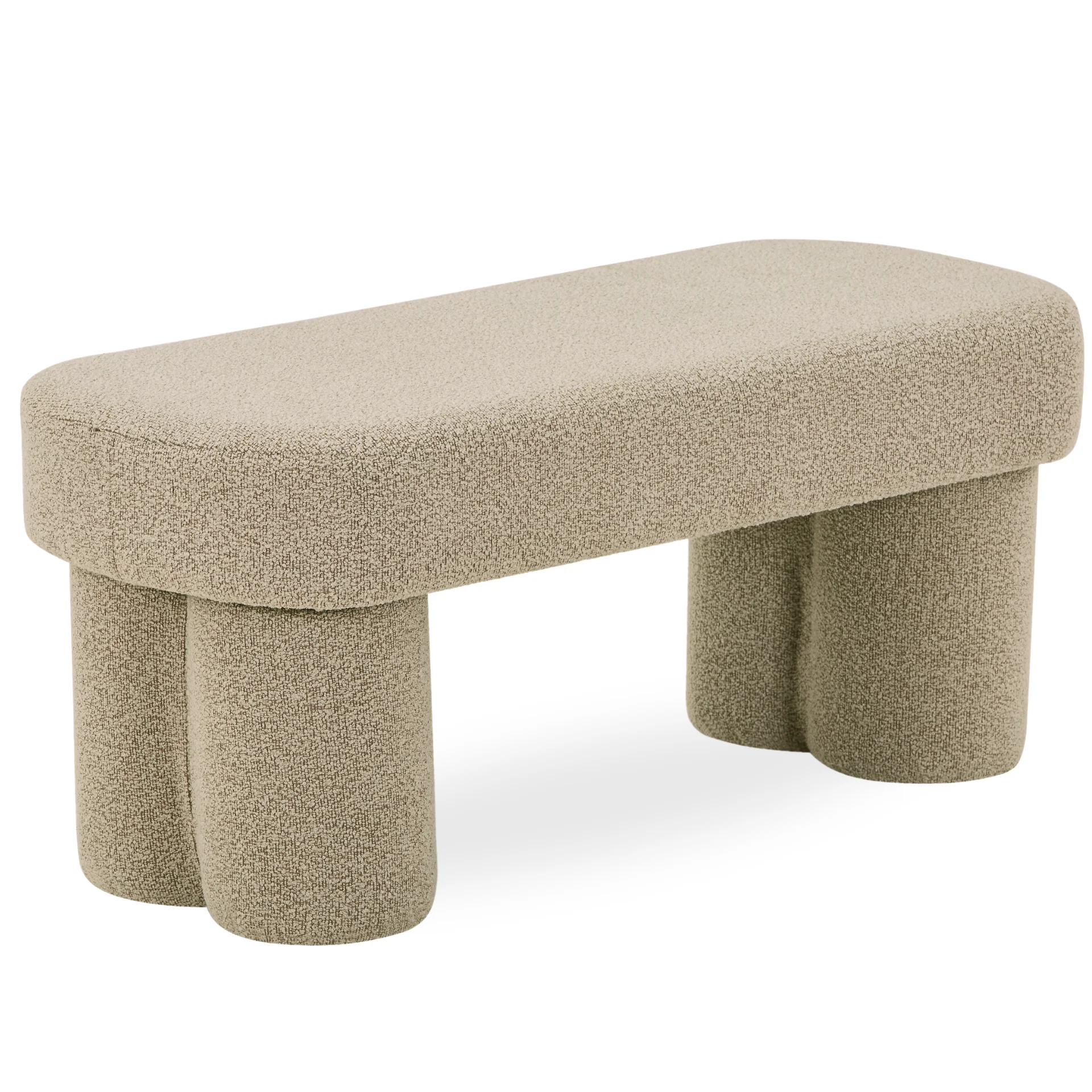Linea bänk beige Boucle 100x42x44 cm - Image 2