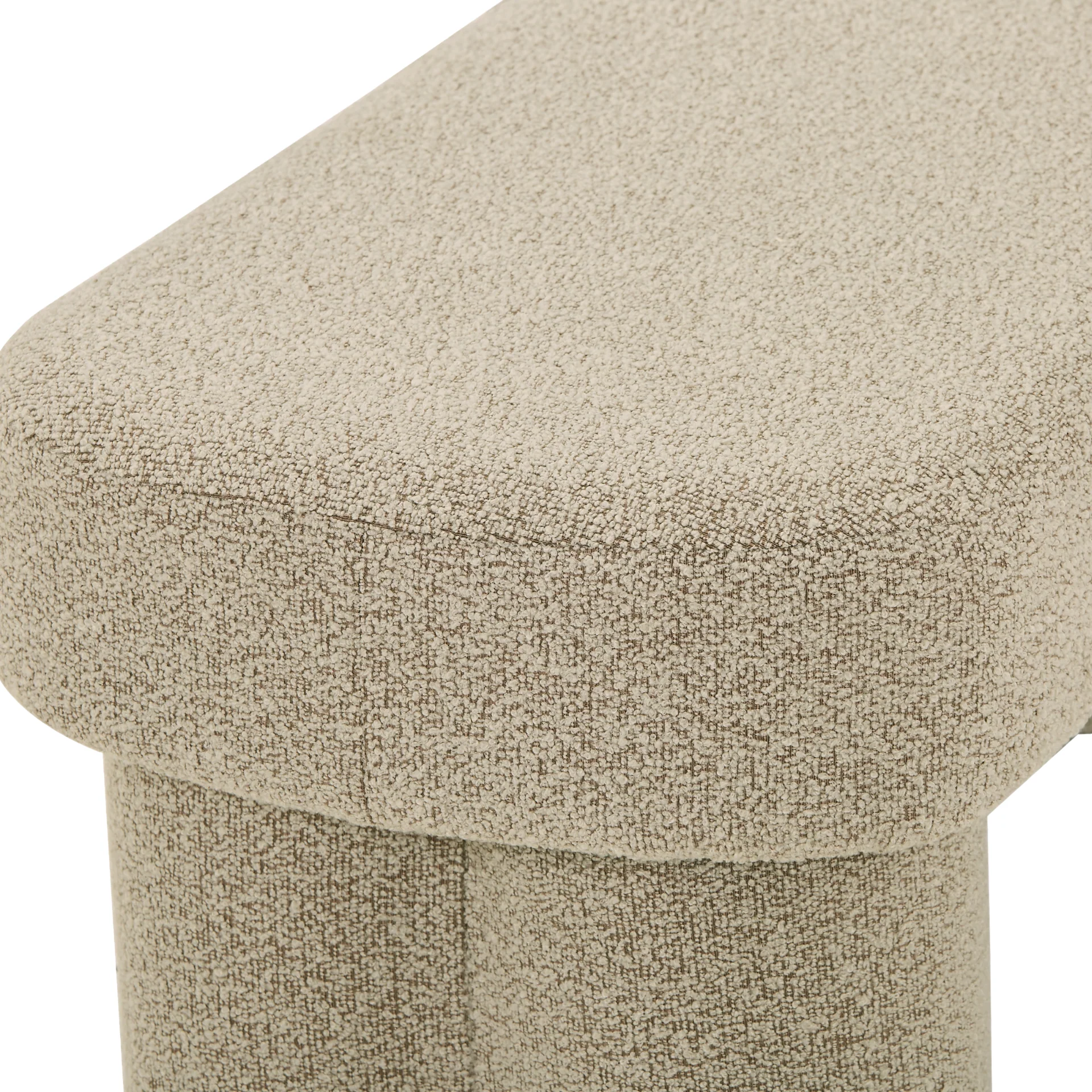 Linea bänk beige Boucle 100x42x44 cm - Image 4