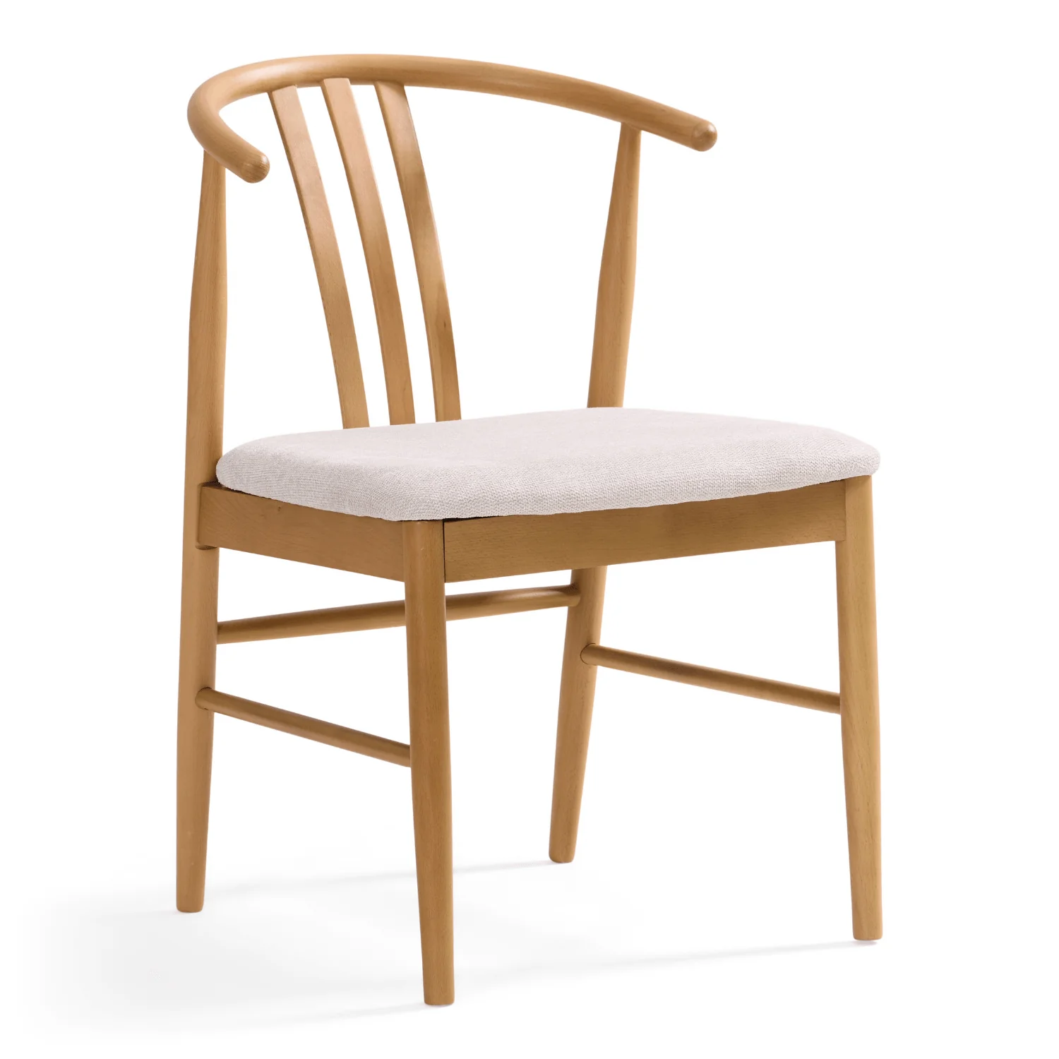 Lizzie matstol i bok med klädd sits i beige