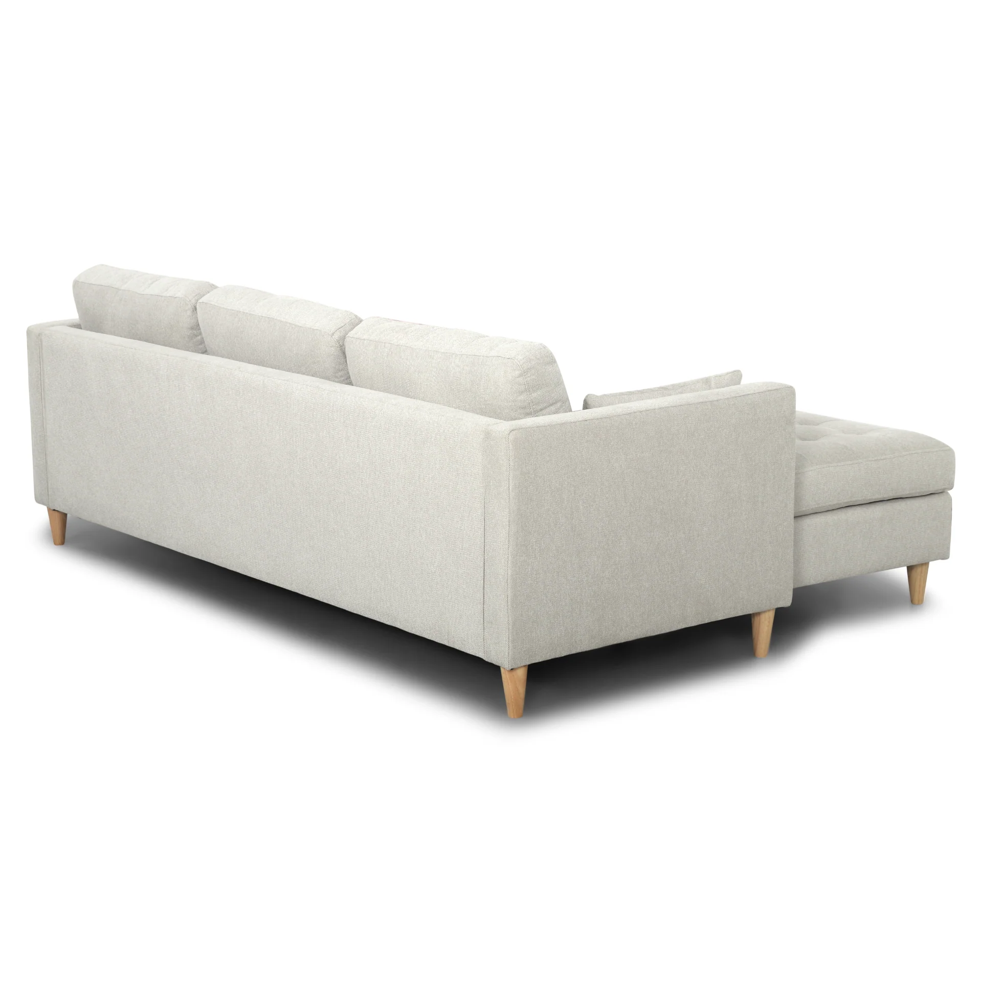 Lulu - Vändbar schäslongsoffa - Ljus beige - L: 215 x D: 82 x H: 78 cm - Image 10