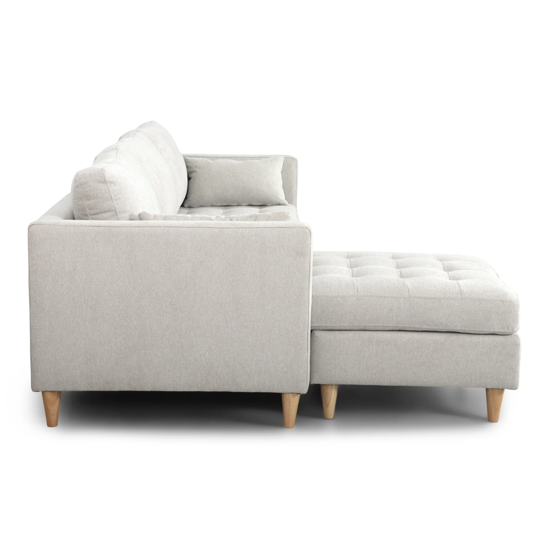 Lulu - Vändbar schäslongsoffa - Ljus beige - L: 215 x D: 82 x H: 78 cm - Image 11