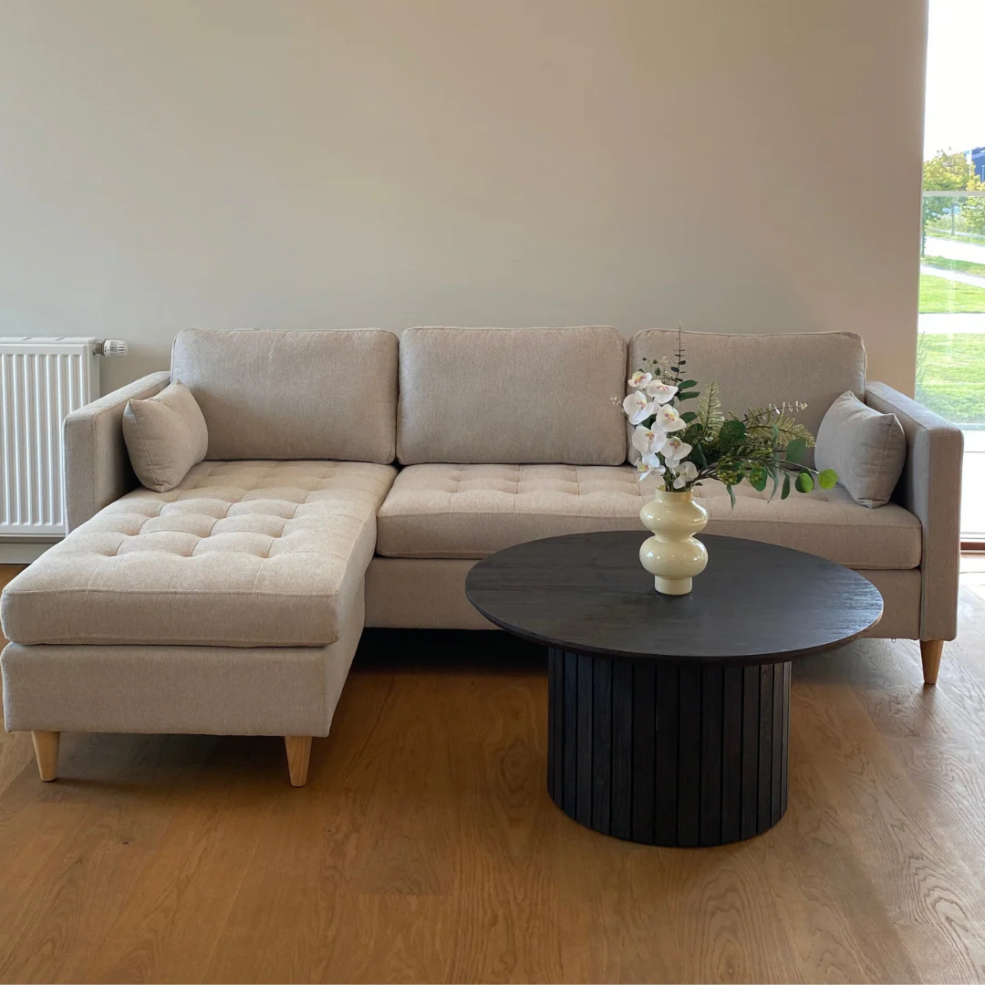 Lulu - Vändbar schäslongsoffa - Ljus beige - L: 215 x D: 82 x H: 78 cm - Image 4
