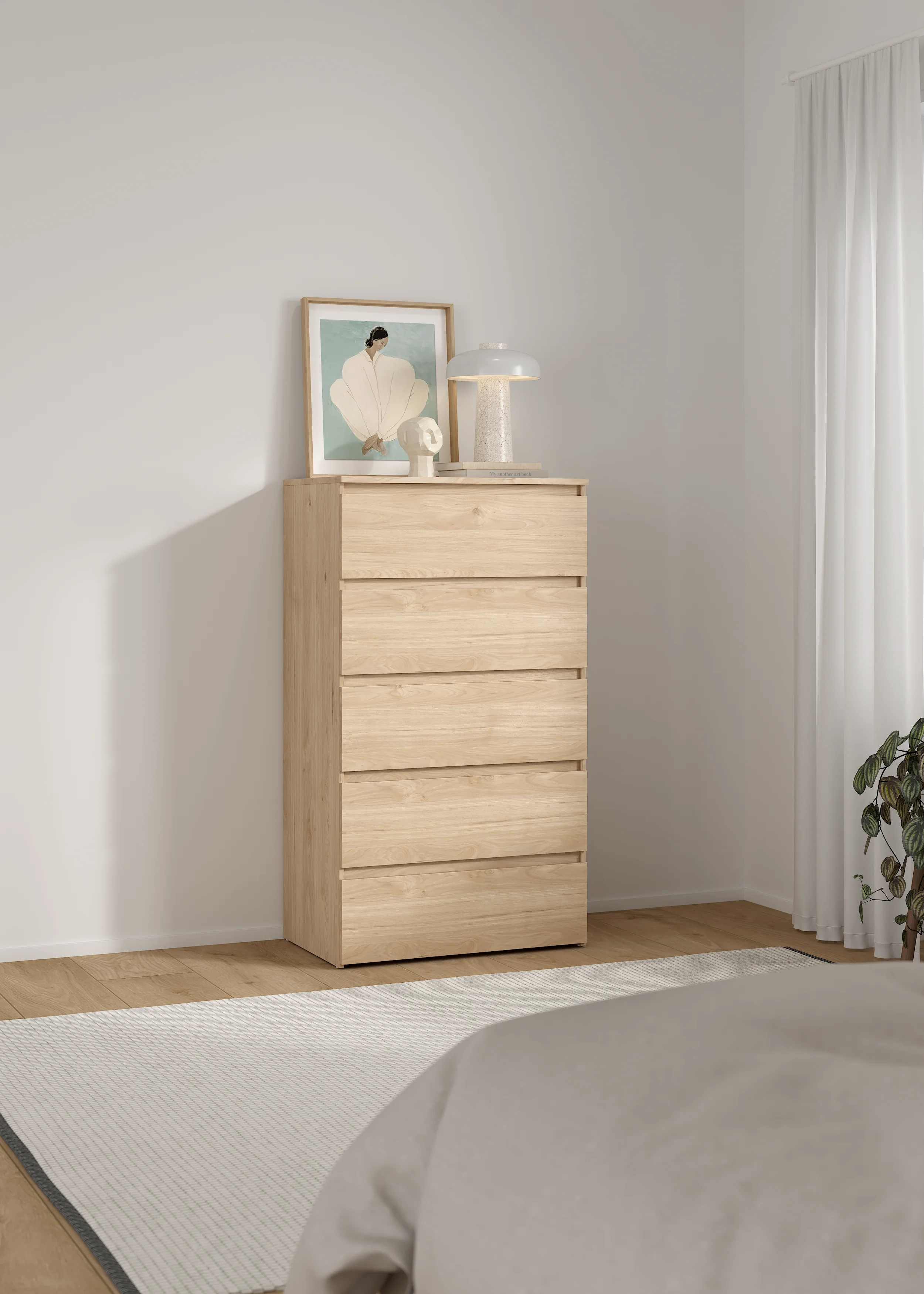 Maise byrå H:114 x B:65 x D:41 cm med 5 lådor i eklook - Image 2