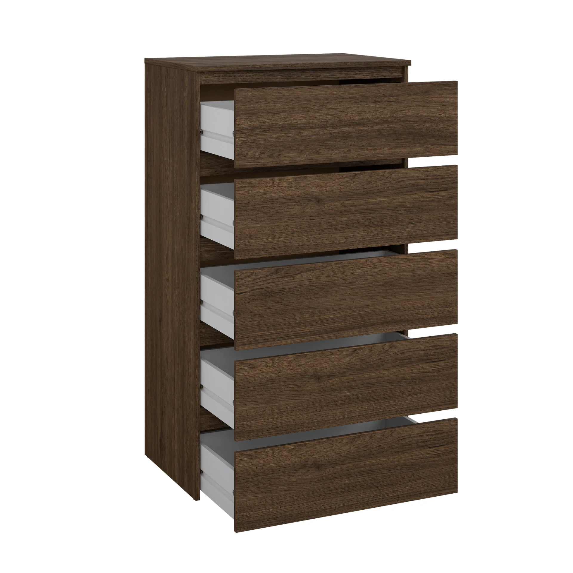 Maise byrå H:114 x B:65 x D:41 cm med 5 lådor i rökt eklook - Image 3