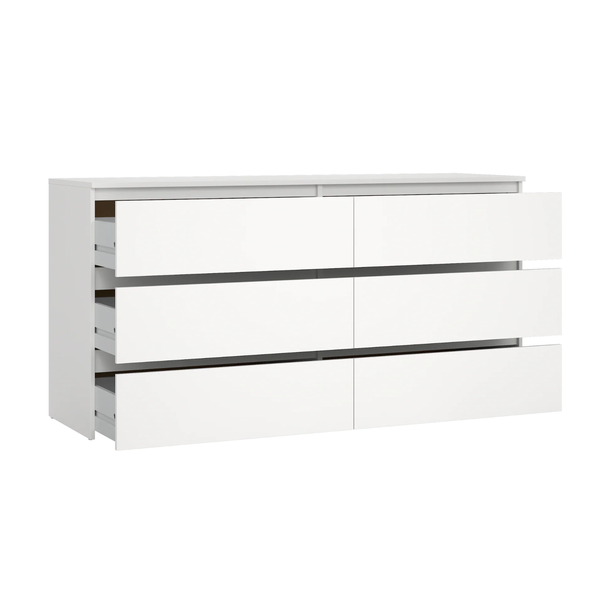 Maise Kommod 70x138 x41 cm med 6 lådor i vitt - Image 4