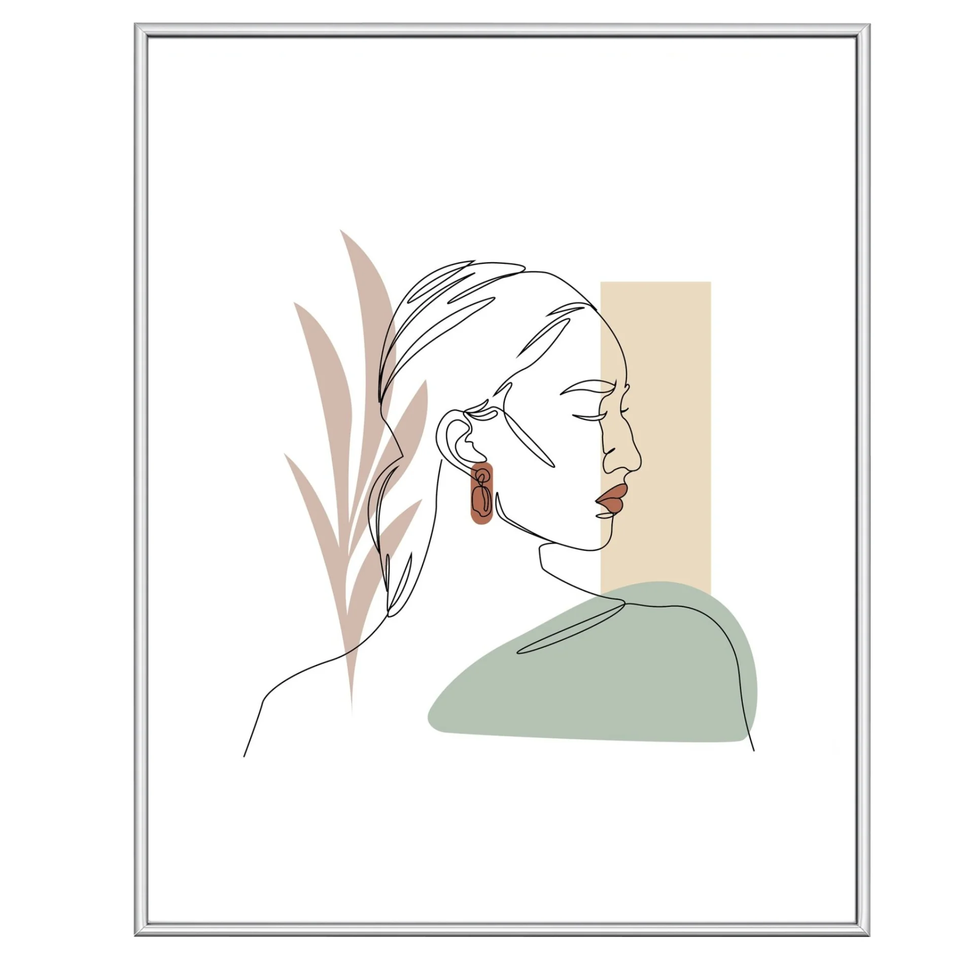 Malina fotoram PVC glansig Silver 40x50 cm