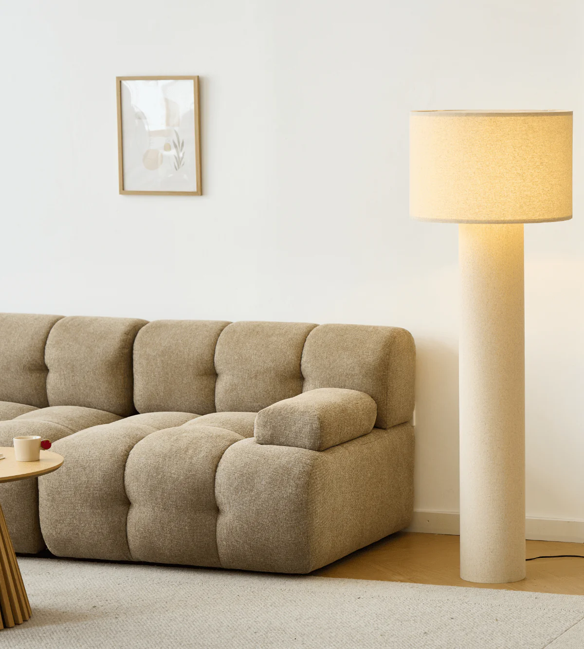 Mariah golvlampa med lampskärm i linne, 145 x 50 cm - Image 10