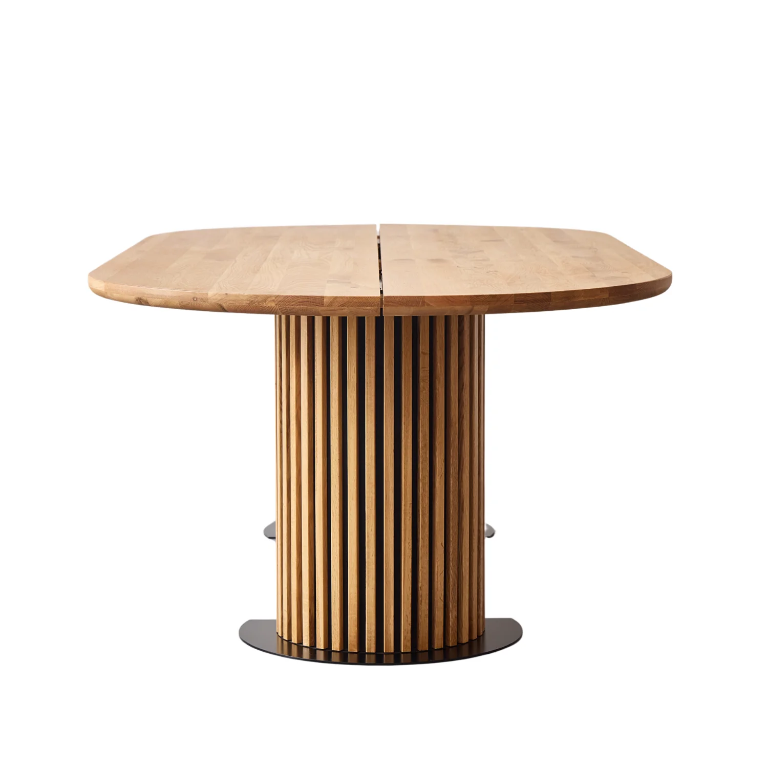 Matteo - Plankbord med lamellunderrede i oljad/naturell massiv ek 240x120x77 cm - Image 9