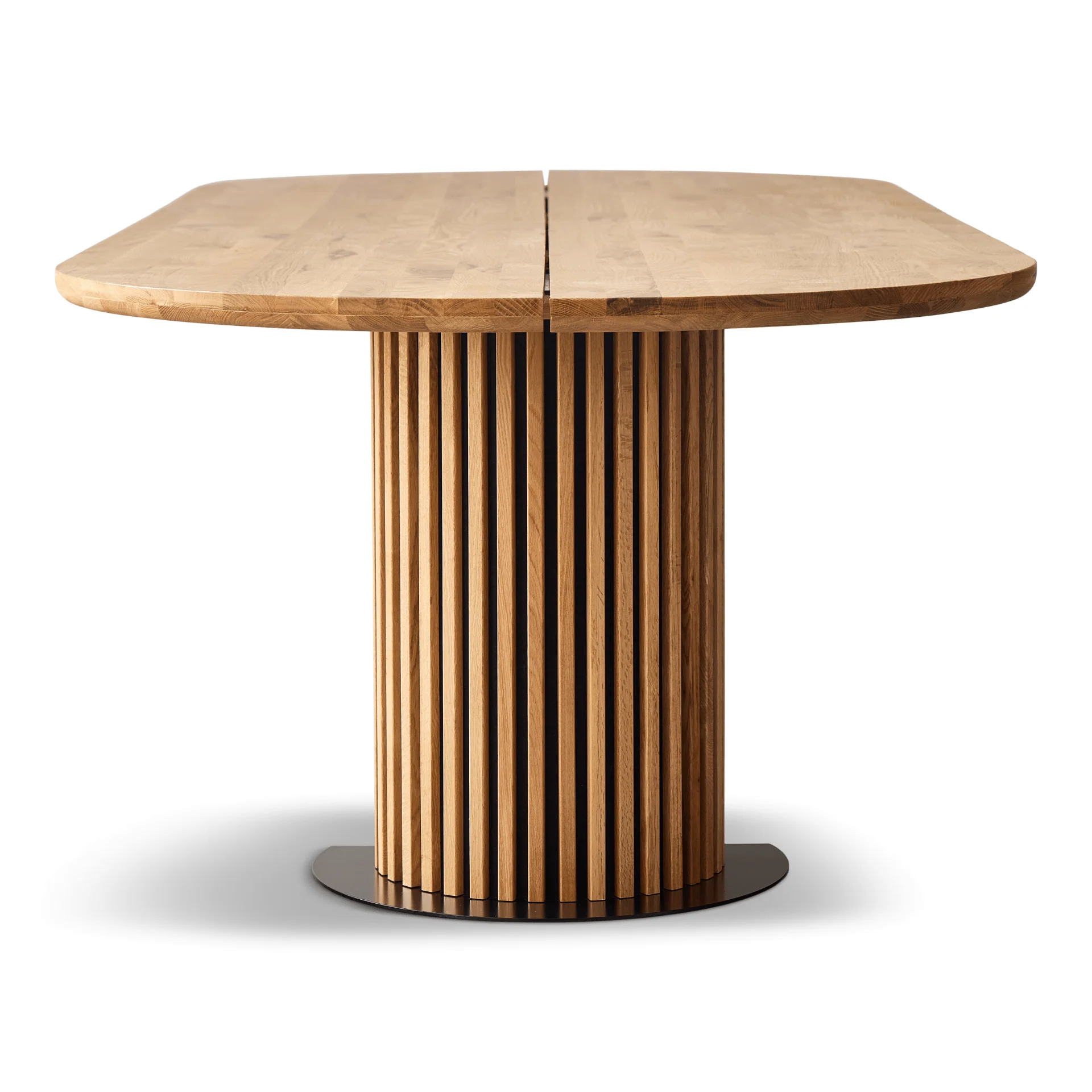 Matteo - Plankbord med lamellunderrede i oljad/naturell massiv ek 300x120x77 cm - Image 8