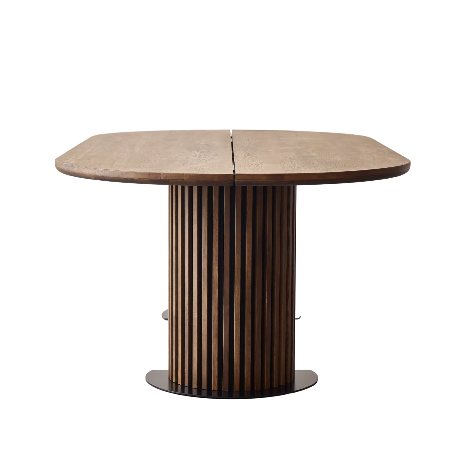 Matteo - Plankbord med lamellunderrede i rökt massiv ek 240x120x77 cm - Image 8