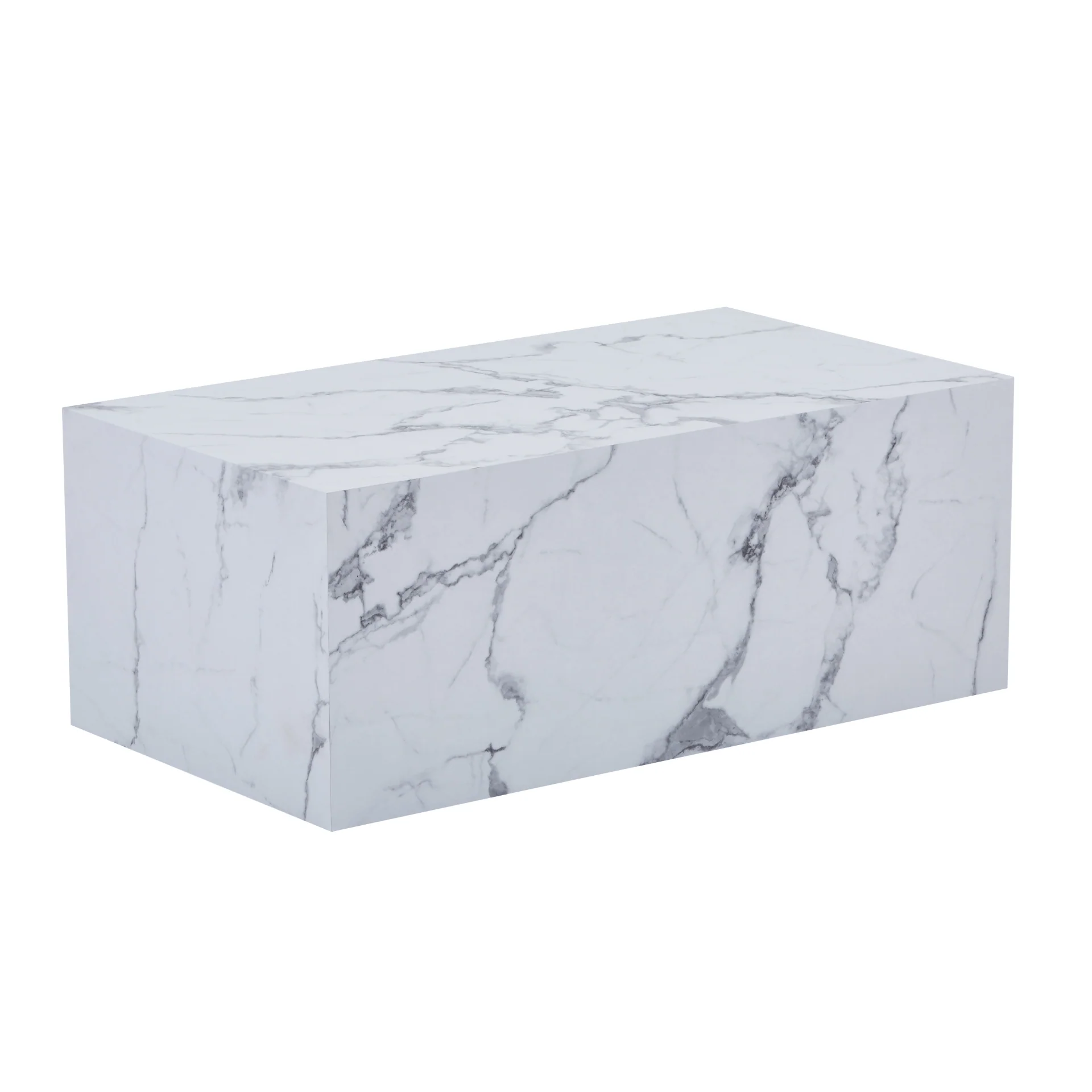 Maxine soffbord vit marmorlook 90x50 cm