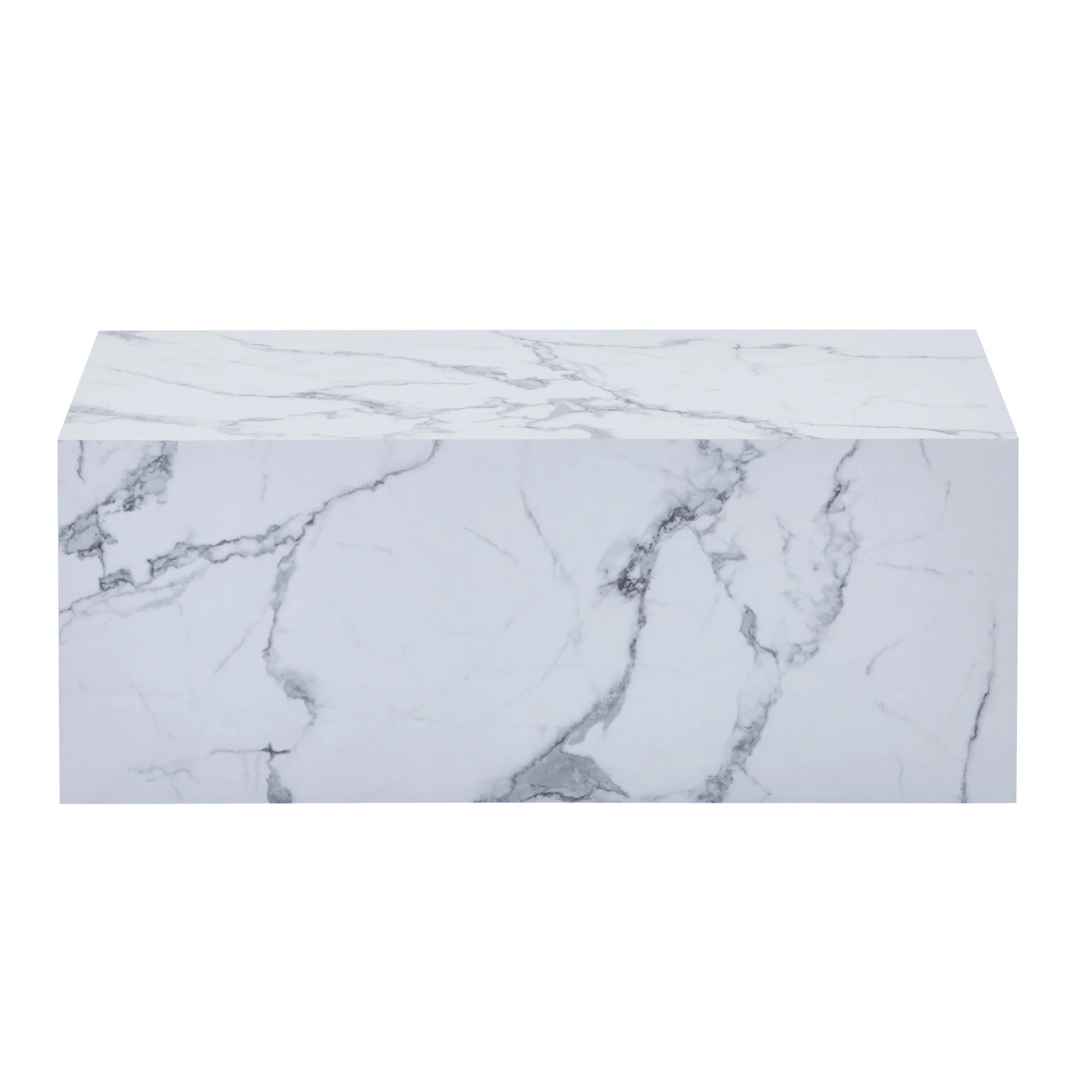 Maxine soffbord vit marmorlook 90x50 cm - Image 4