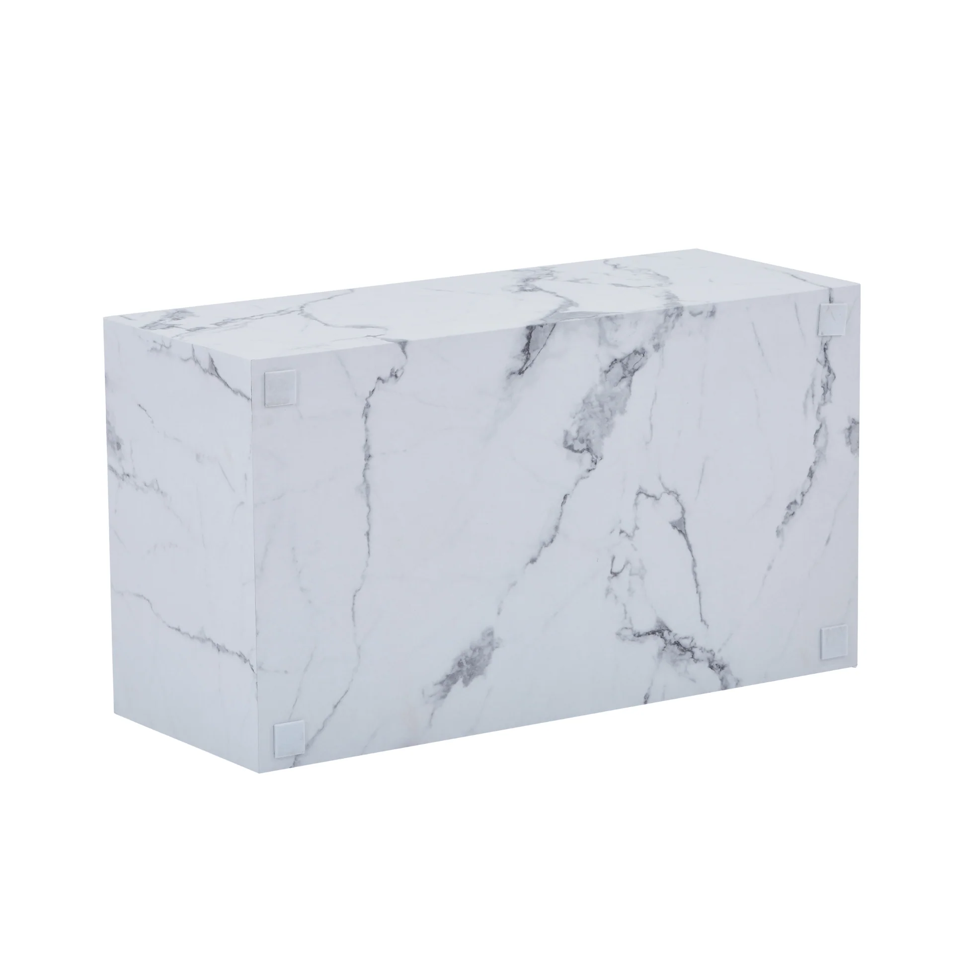 Maxine soffbord vit marmorlook 90x50 cm - Image 5