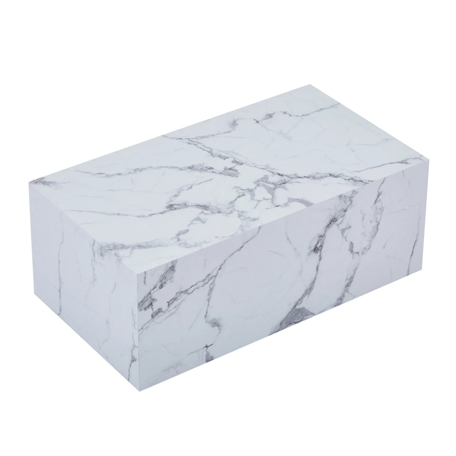 Maxine soffbord vit marmorlook 90x50 cm - Image 6
