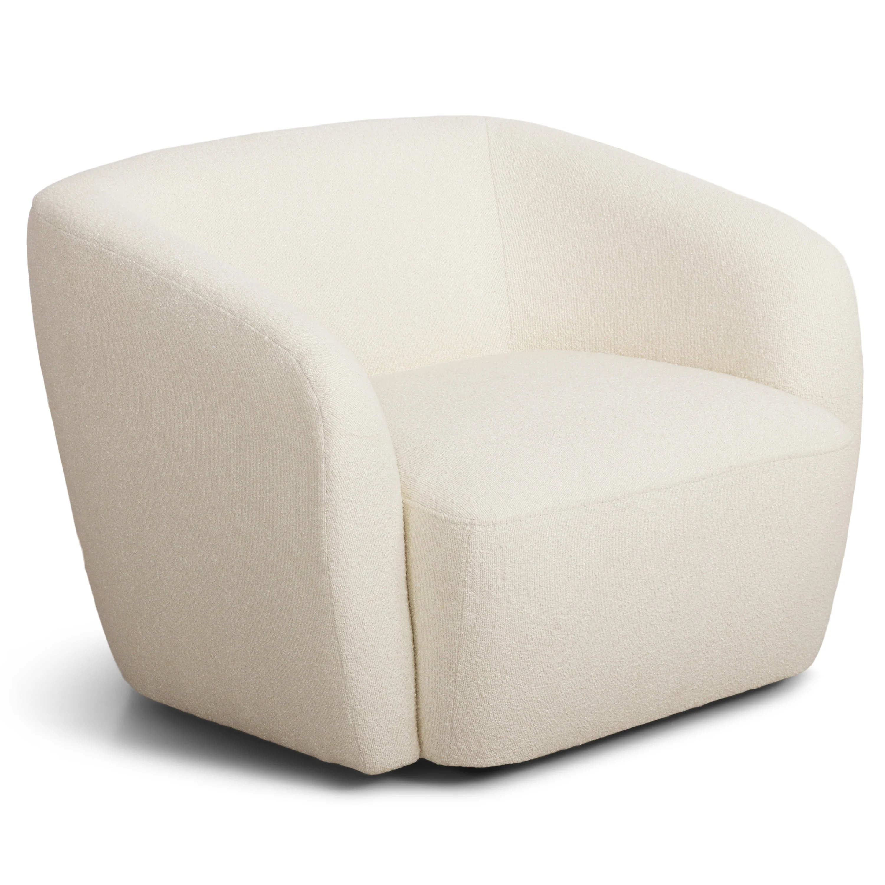 Melisa - fåtölj i vit bouclé B: 104 D: 82 H: 66 cm
