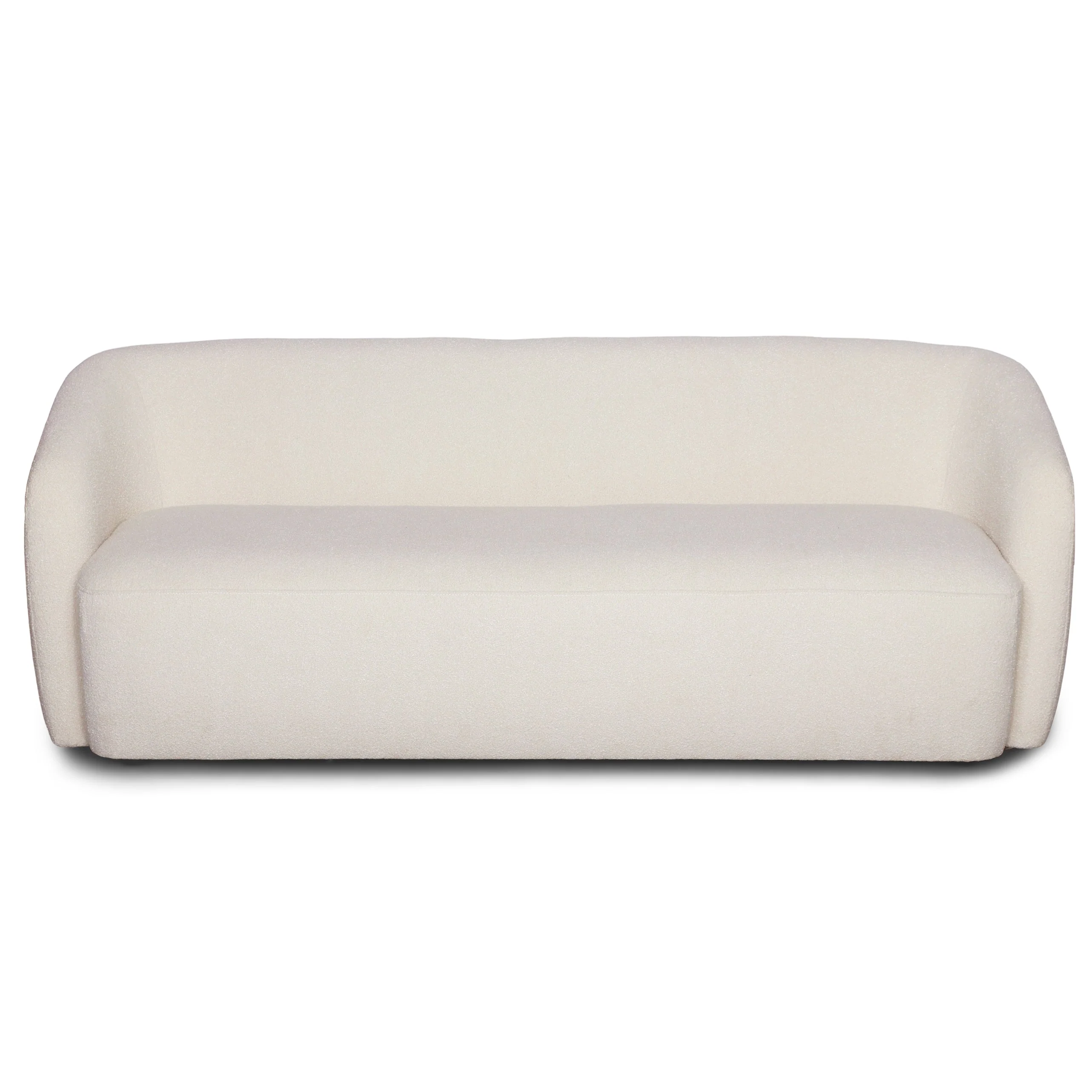Melisa - 2-sits soffa i vit bouclé L: 173 x D: 84 x H: 66 cm