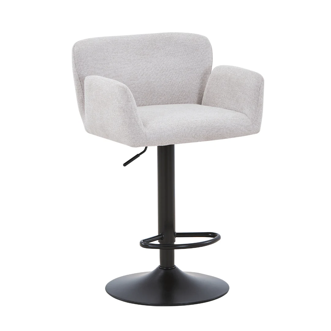 Melody Barstol - beige textil med justerbar höjd och snurrfunktion - Image 6