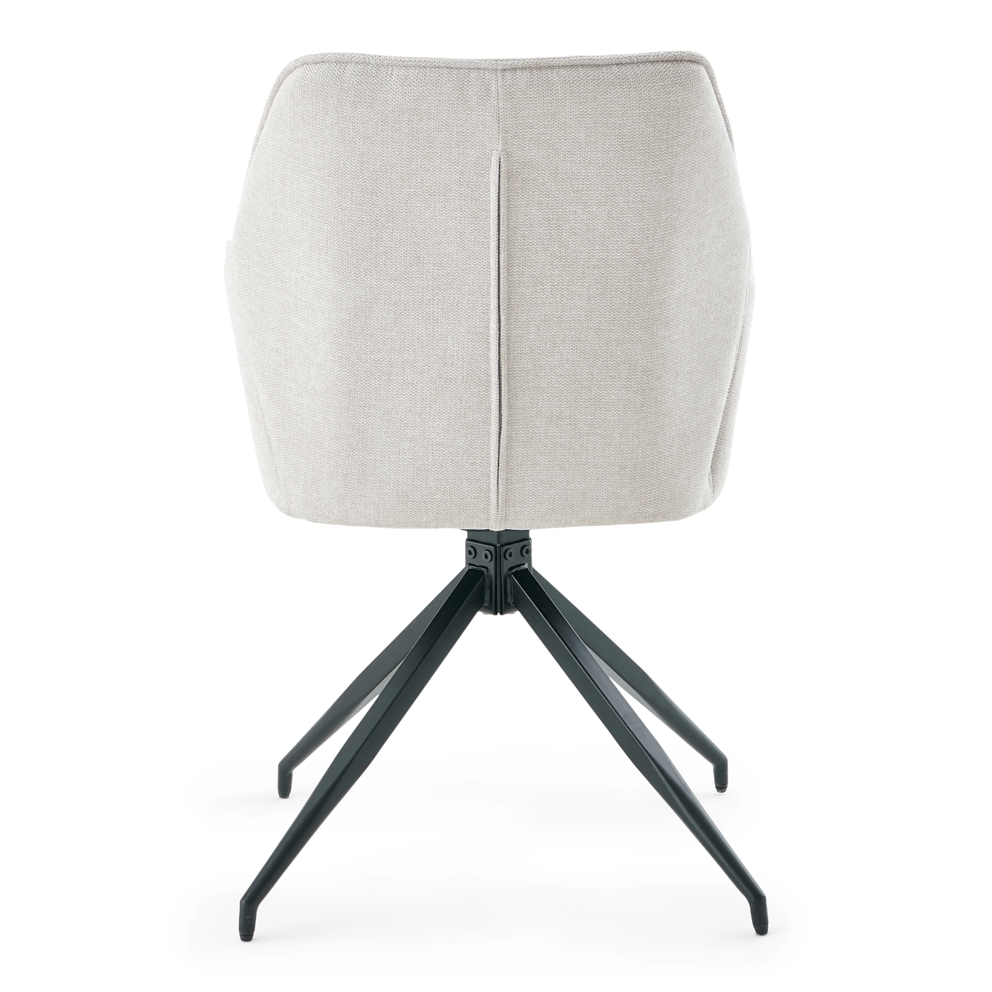 Minna - Matstol i beige textil med 360-graders snurrfunktion - Image 3