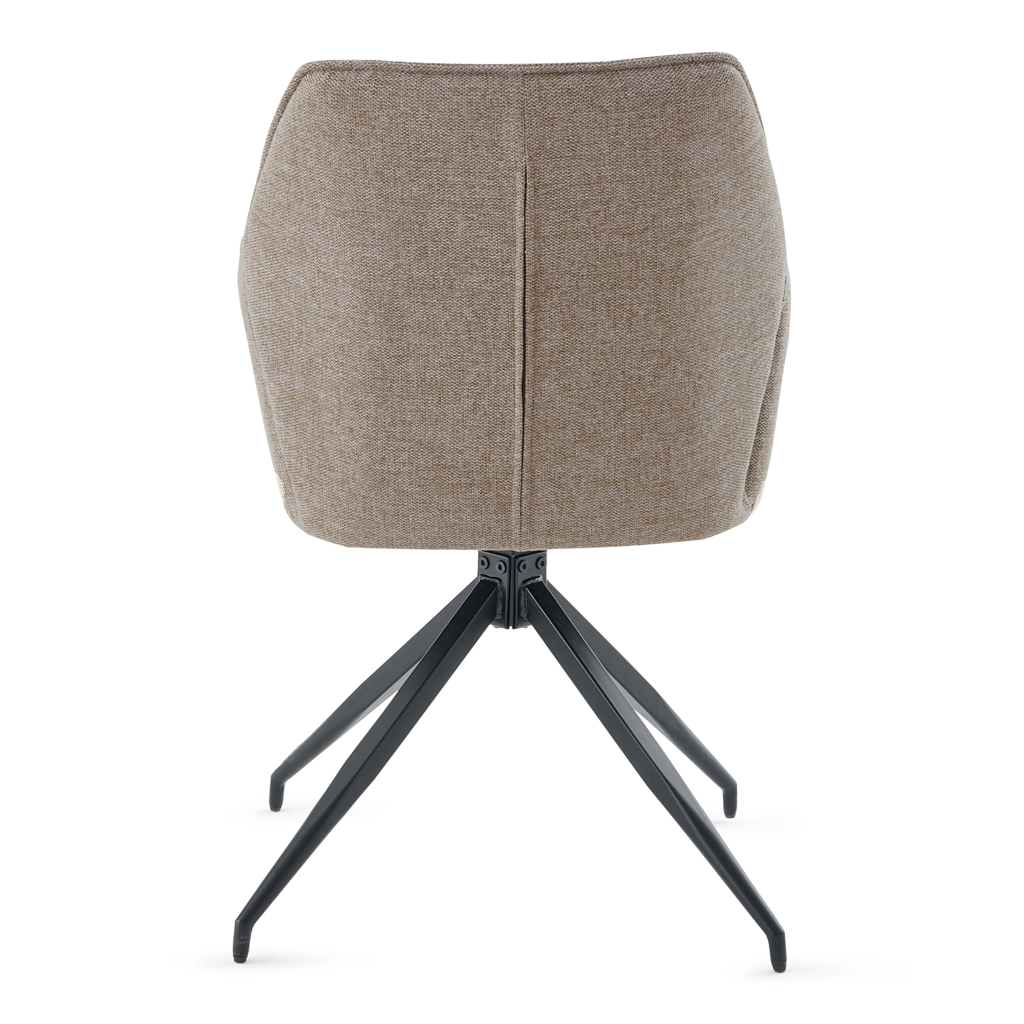 Minna - Matstol i sand textil med 360 graders rotation - Image 3