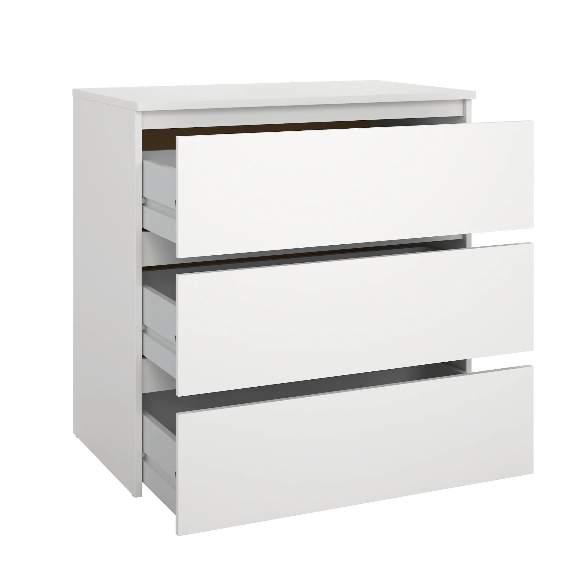 Maise Kommod 70x70x41 cm med 3 lådor i vitt - Image 4
