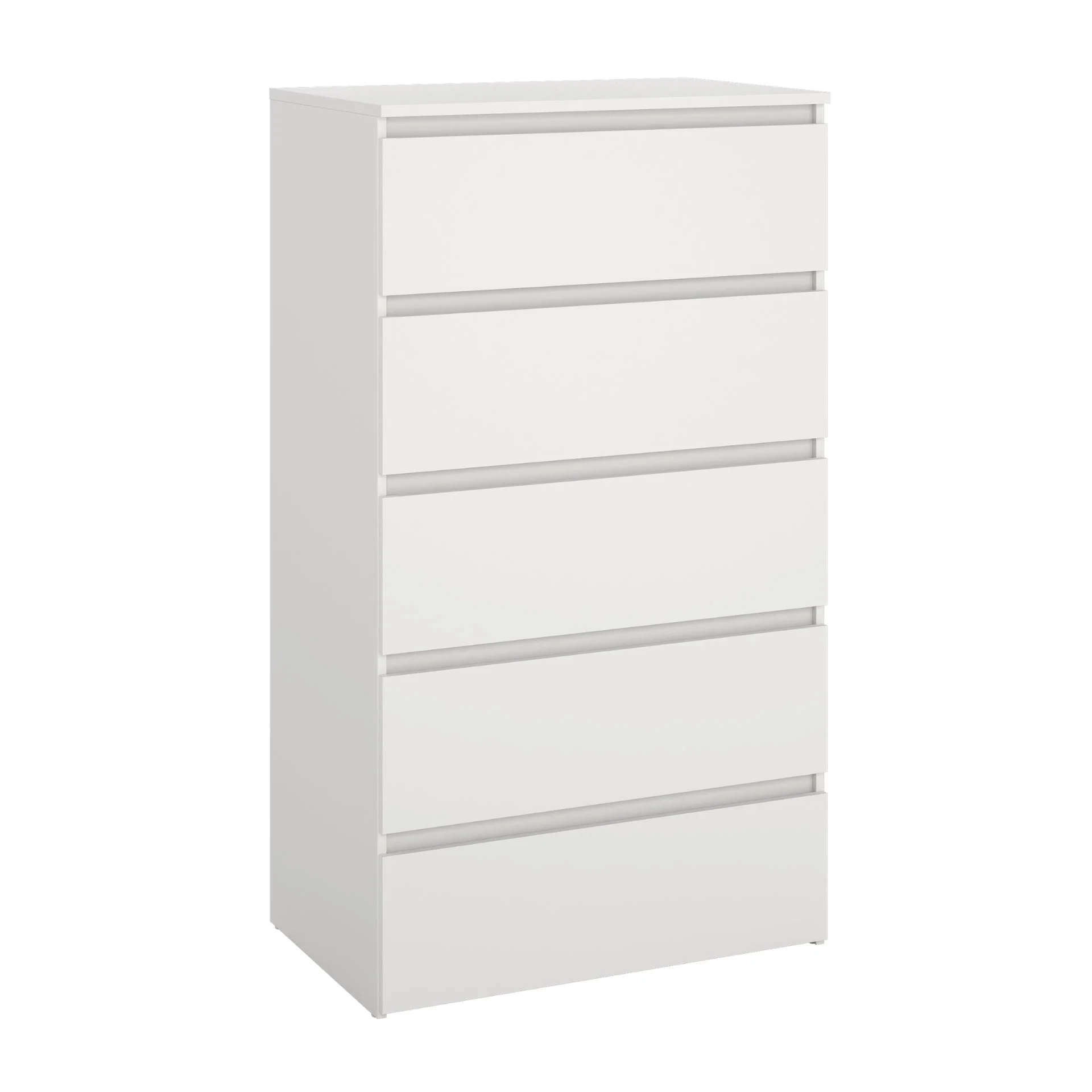 Maise byrå/kommod H:114 x B:65 x D:41 cm med 5 lådor i vitt