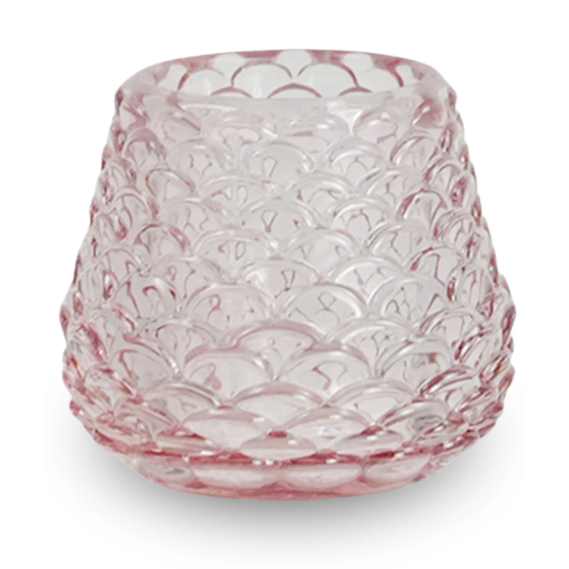 Naja glas ljusstake/Värmeljushållare rosa 7 cm