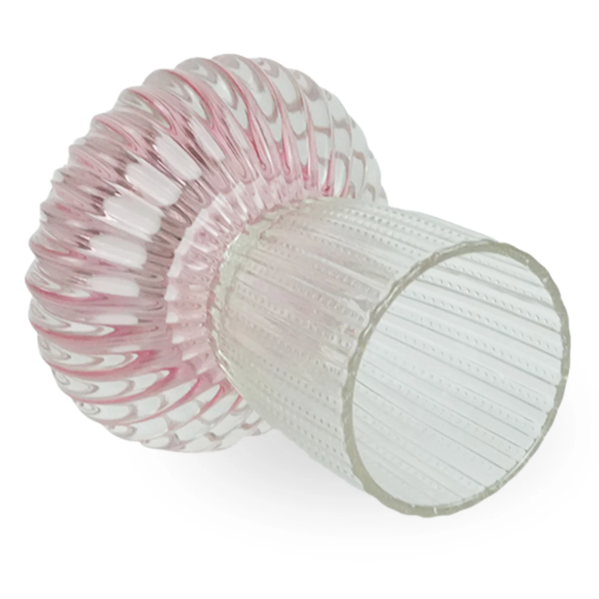 Nori glas ljusstake/Värmeljushållare ljusrosa/klart 13,5 cm - Image 3