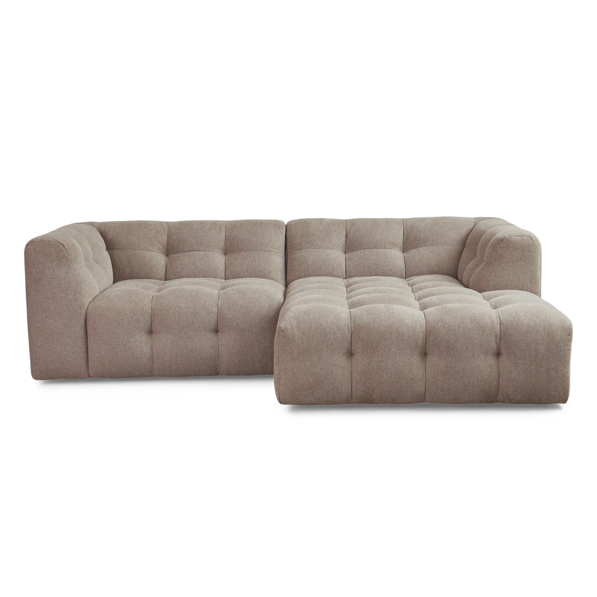 Poppy schäslong bubble soffa sand – högervänd