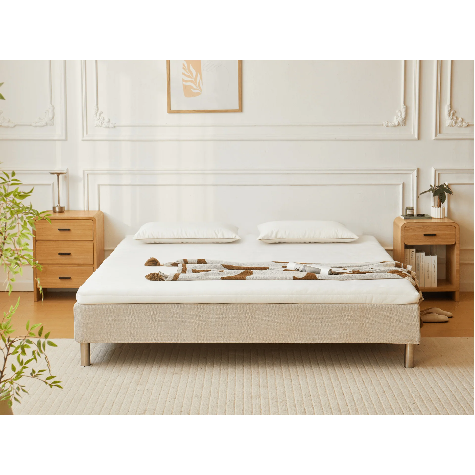 Premium Aksel vit bäddmadrass i memoryskum 180x200x7 cm - Image 4