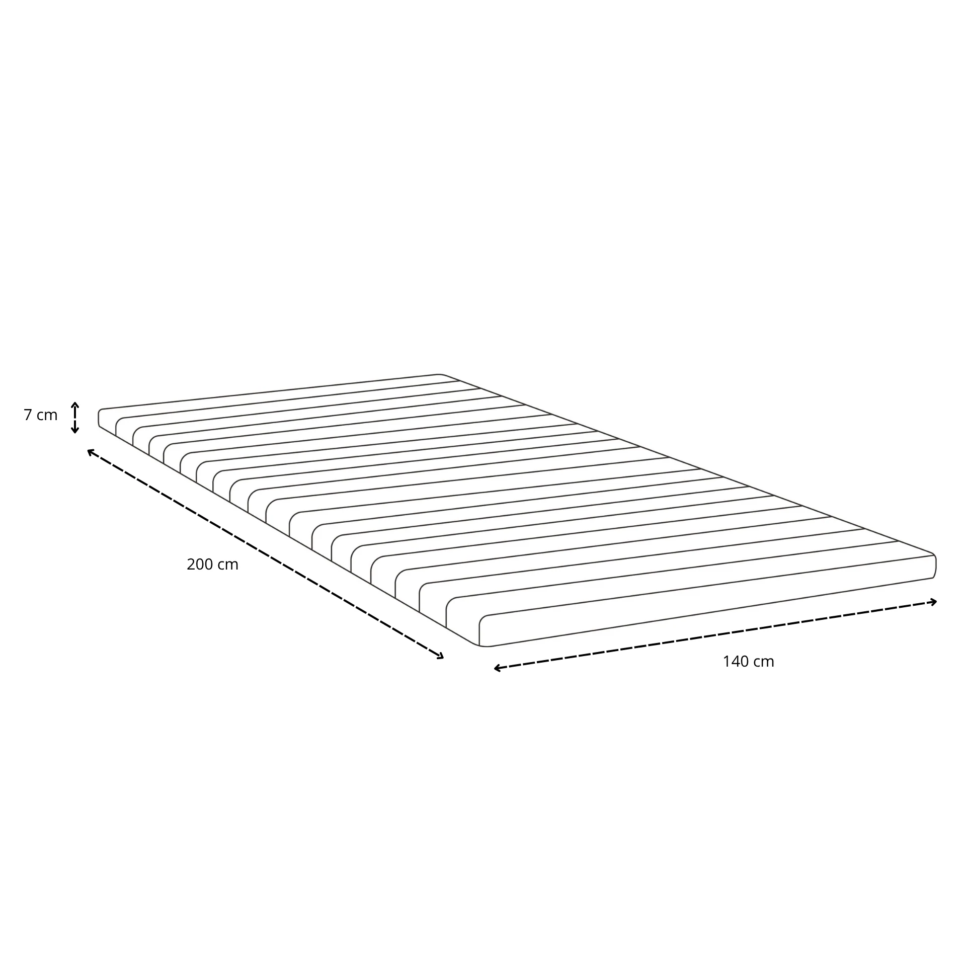 Premium resårbotten i beige 140x200 cm med 7 cm bäddmadrass i memoryskum exkl. ben - Image 9