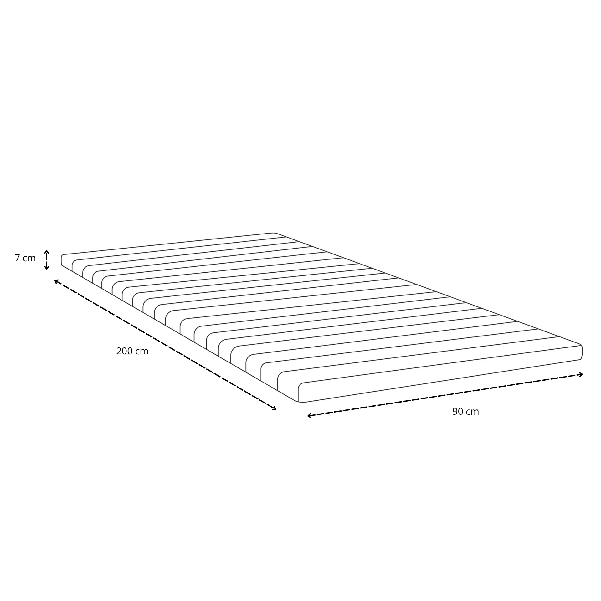 Premium resårbotten i beige 90x200 cm med 7 cm bäddmadrass i memoryskum exkl. ben - Image 9