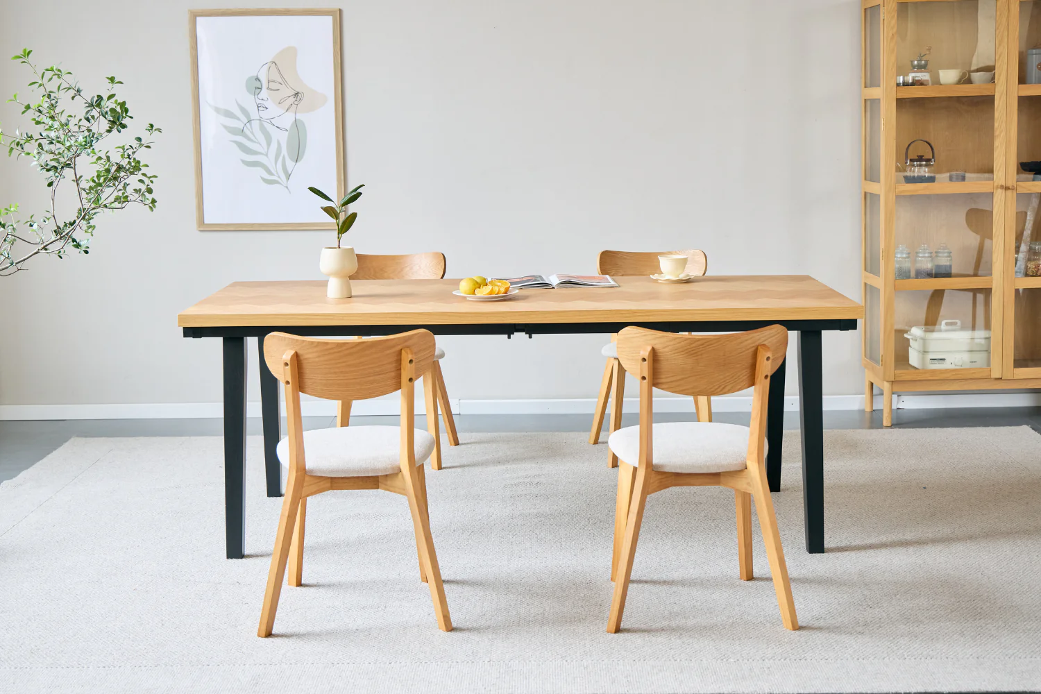 Rory matstol – Trästol i ek med stoppad sits - Image 11