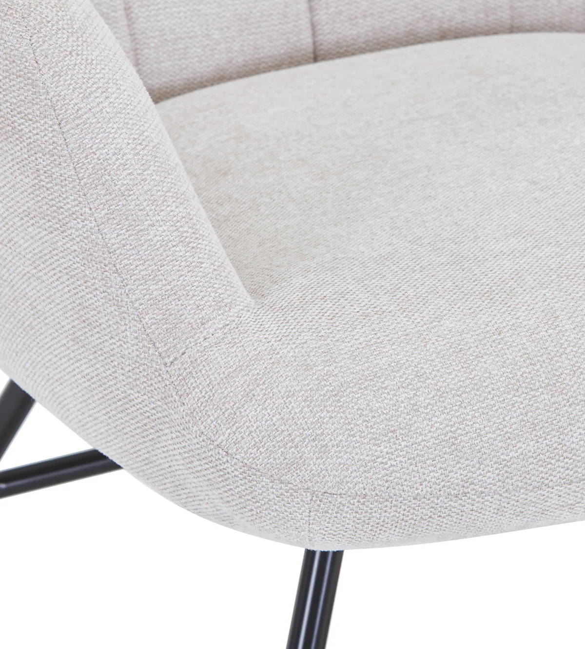 Robert gungstol med armstöd – beige tyg med ek - Image 6
