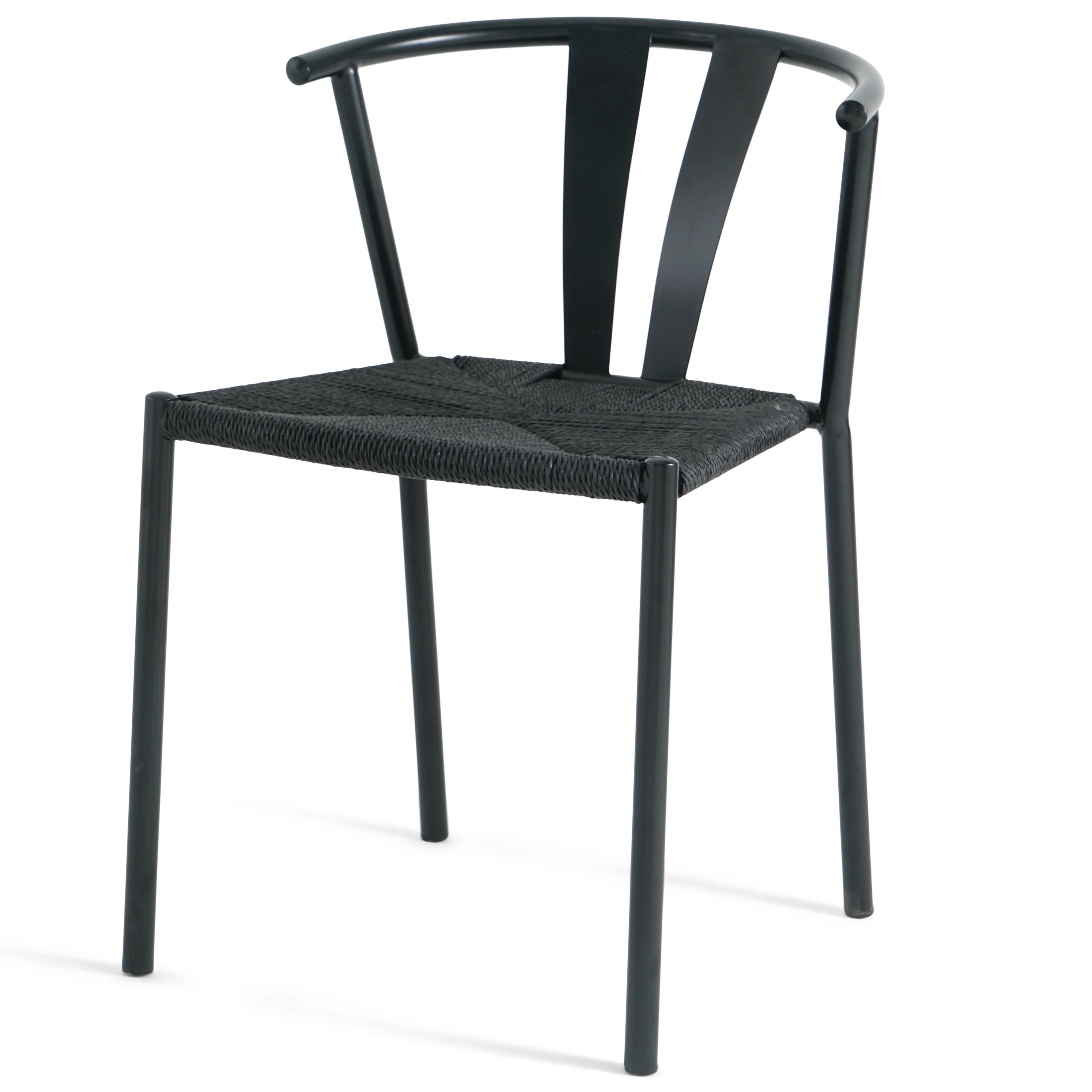 Shila - Matstol i svart med svart väv - Image 5