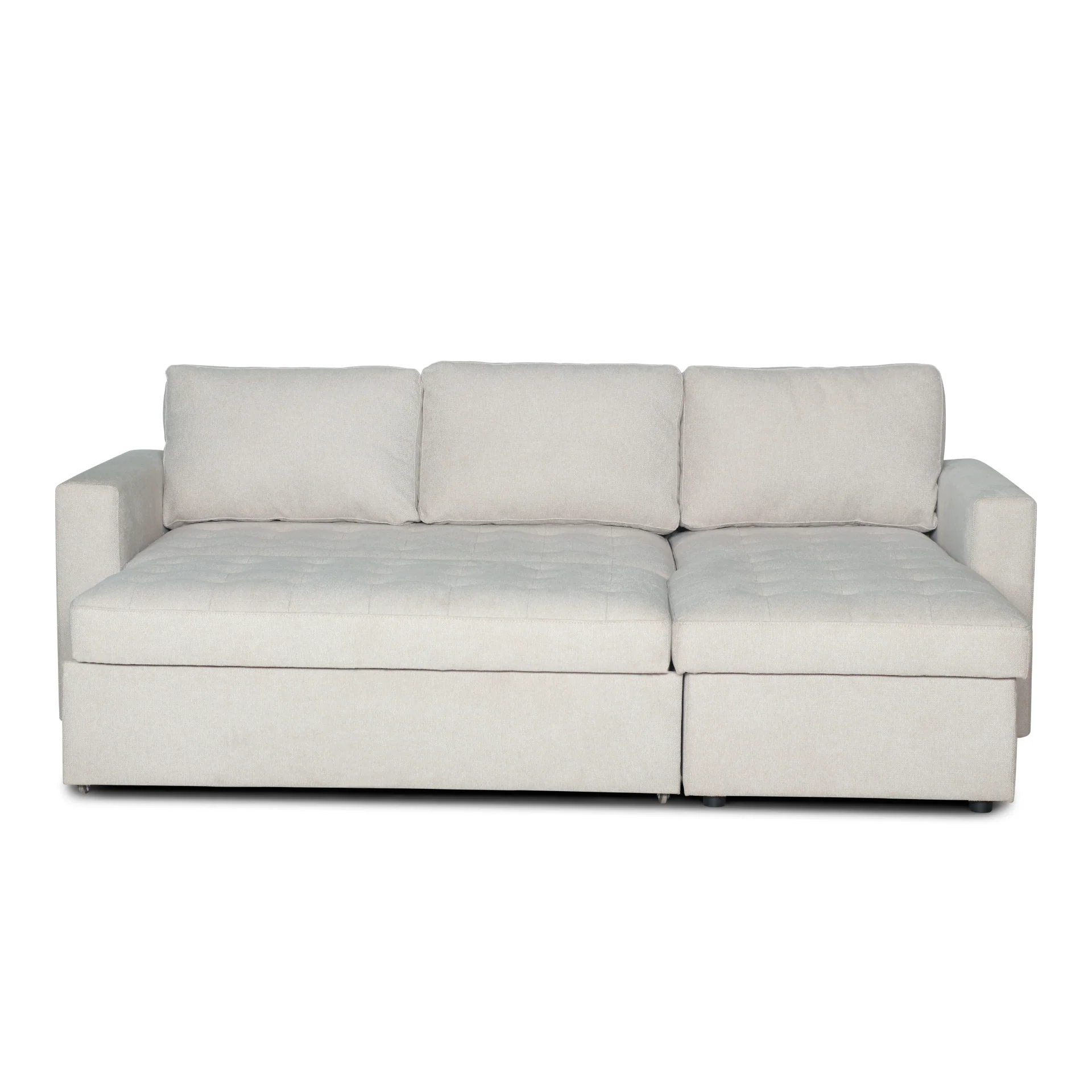Sinus - Vändbar, bäddsoffa med schäslong och förvaring i beige - Image 13
