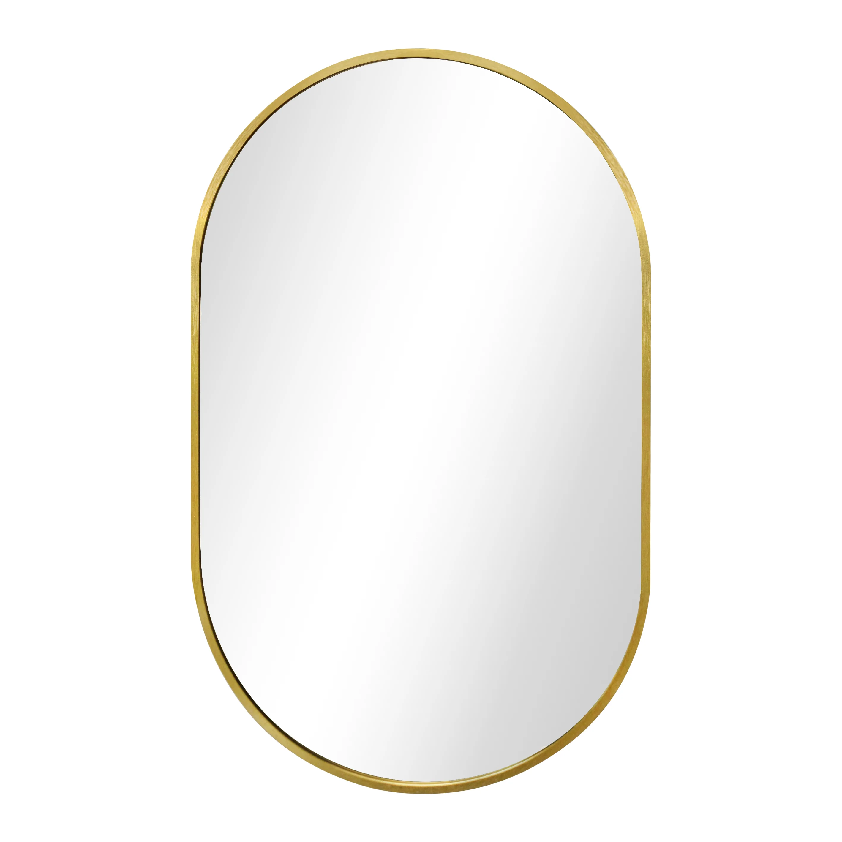 Sofie - Spegel oval med ram i mässing/guld 50 x 80 cm